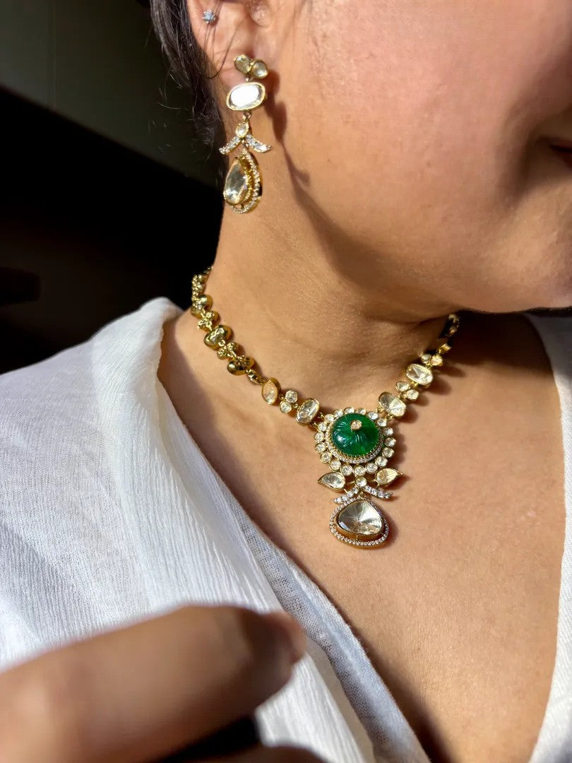 Green Gulzaar Timeless Pendant Set
