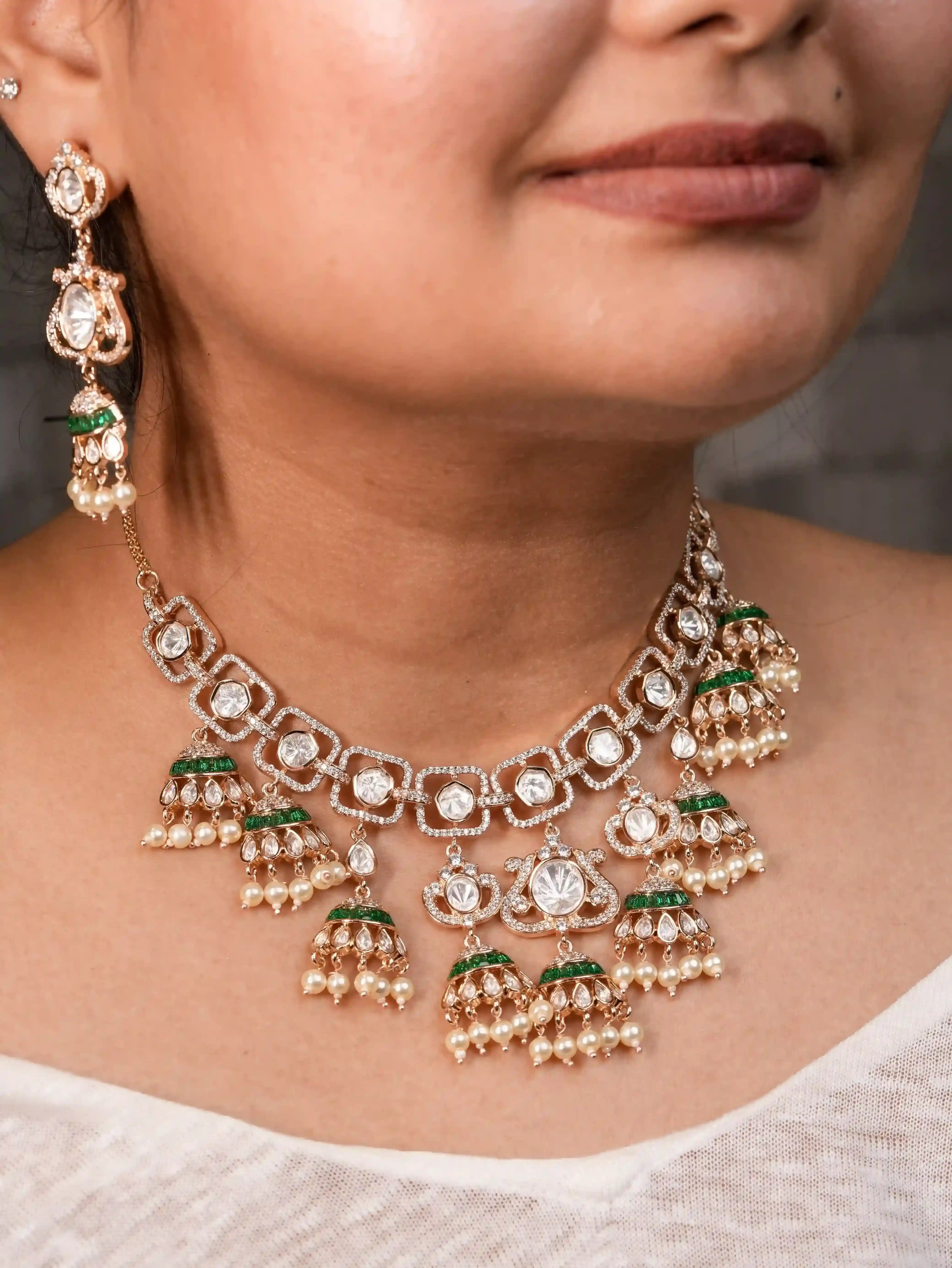 Gulnaaz Kundan Waterfall Necklace