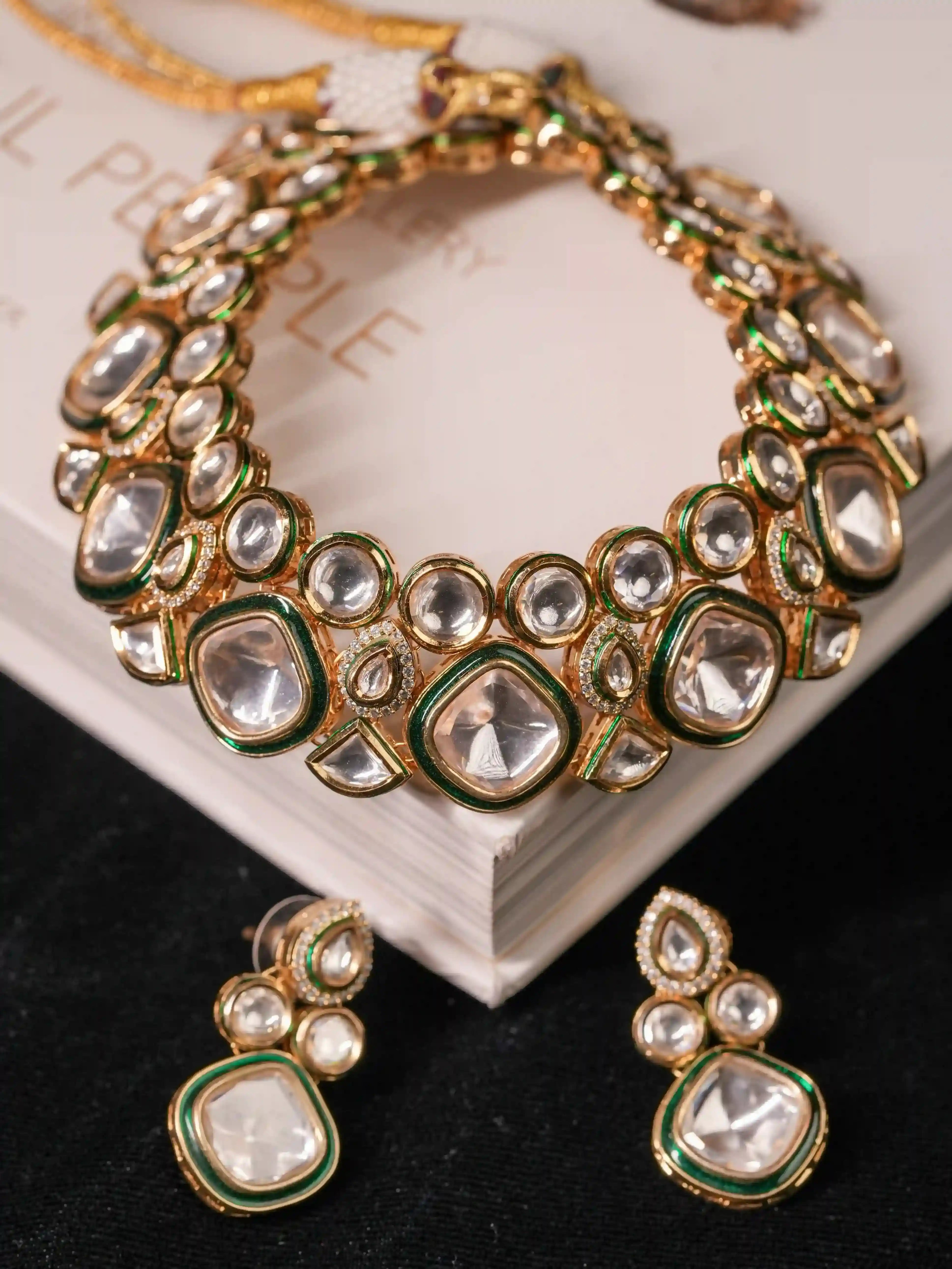 Uncut Kundan Polki Statement Necklace