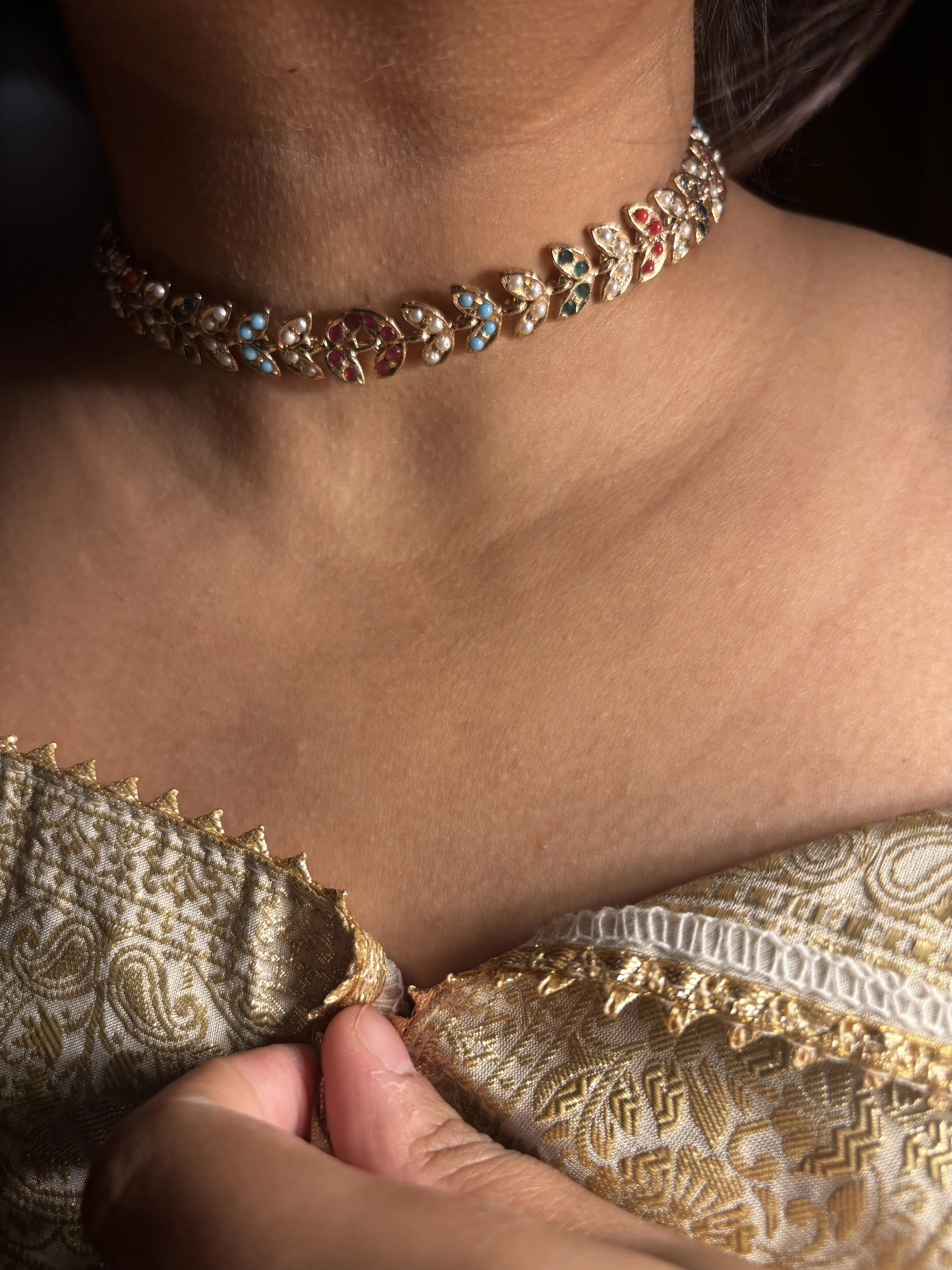 Navratna Jadau Choker