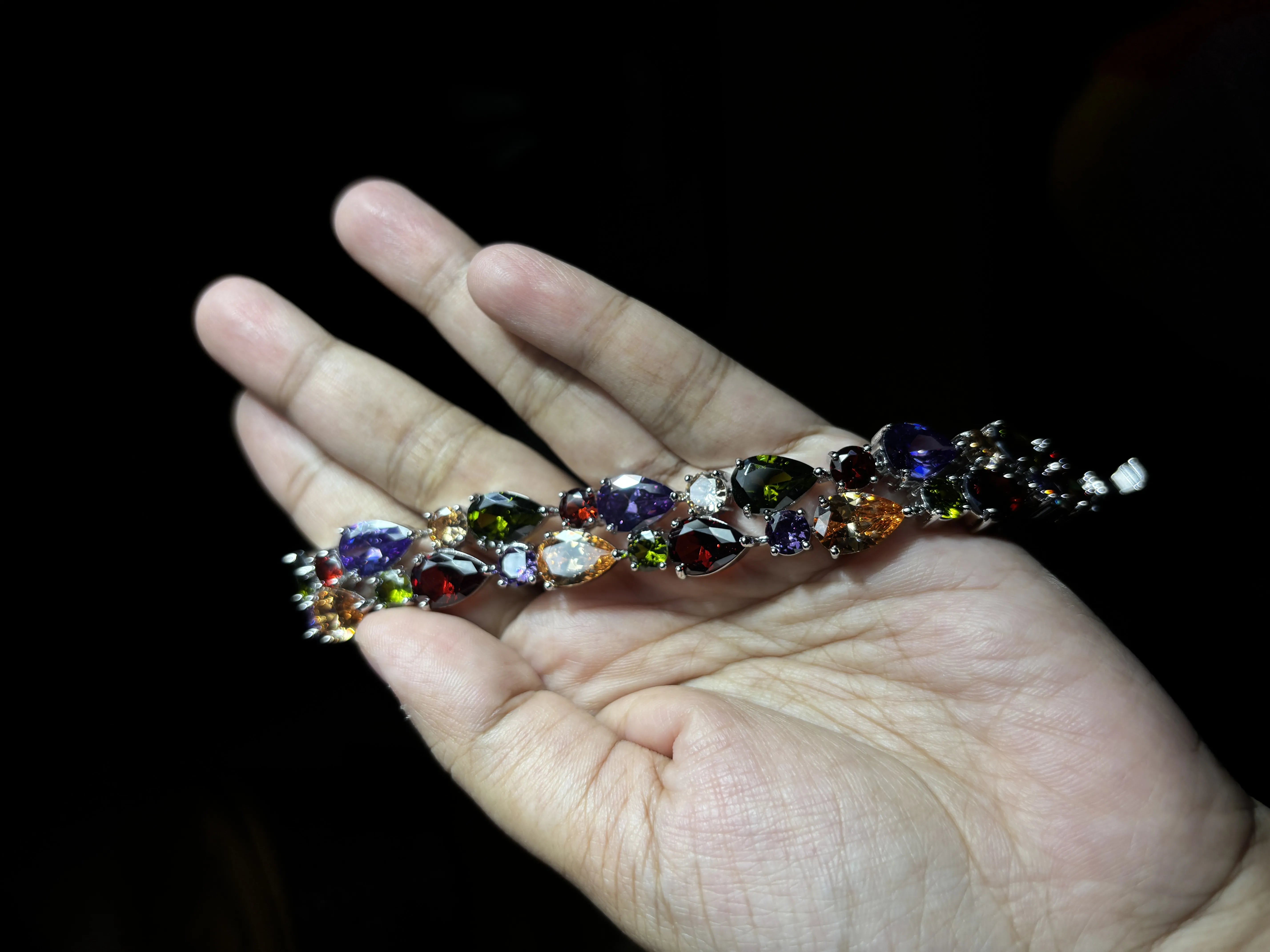 Celestial Spectrum Gem Bracelet