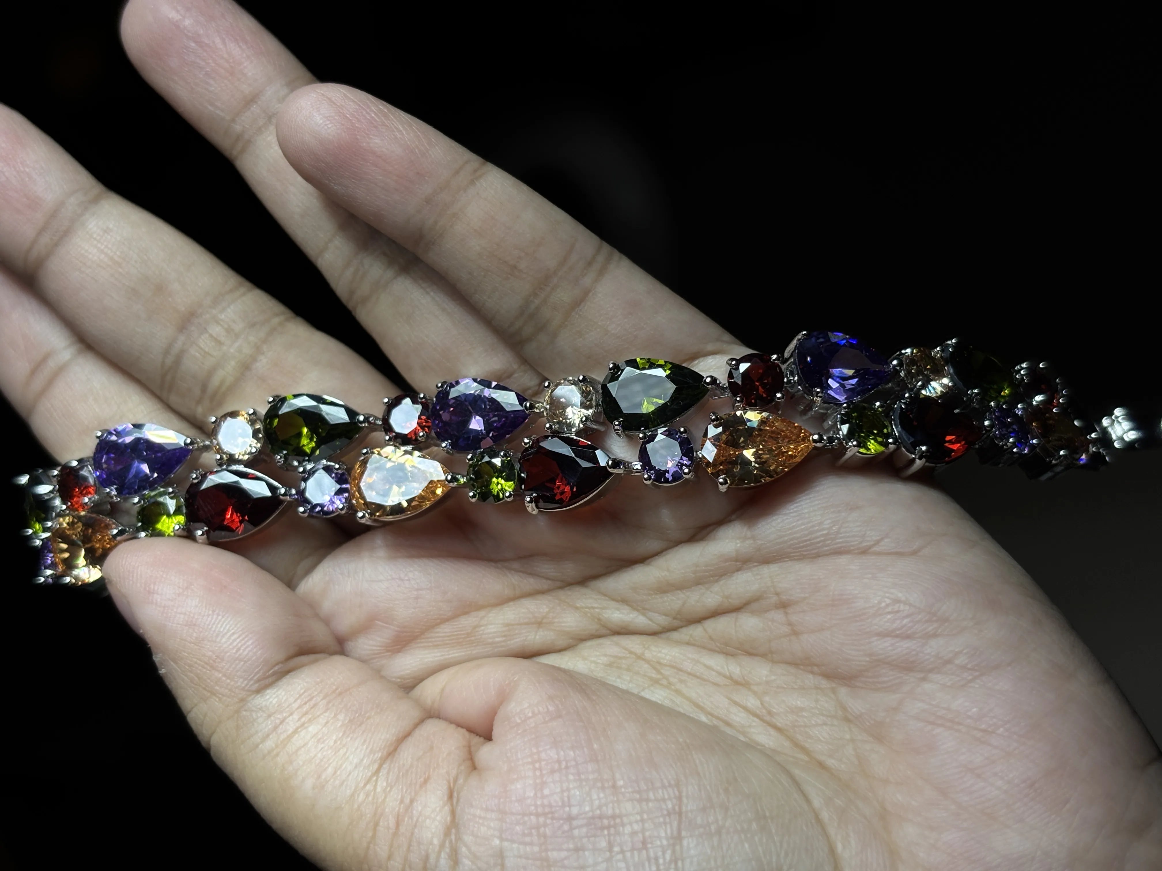 Celestial Spectrum Gem Bracelet