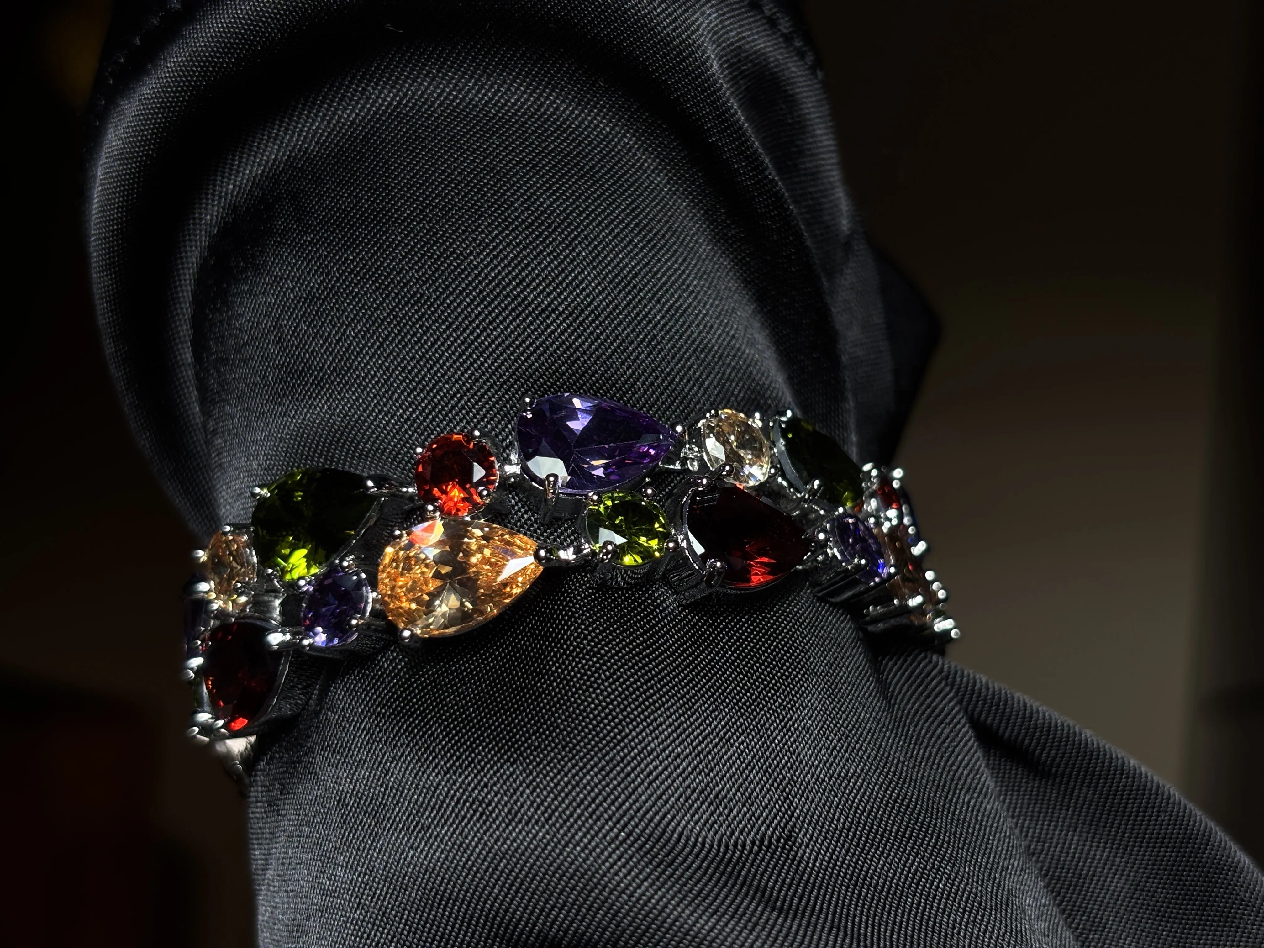 Celestial Spectrum Gem Bracelet