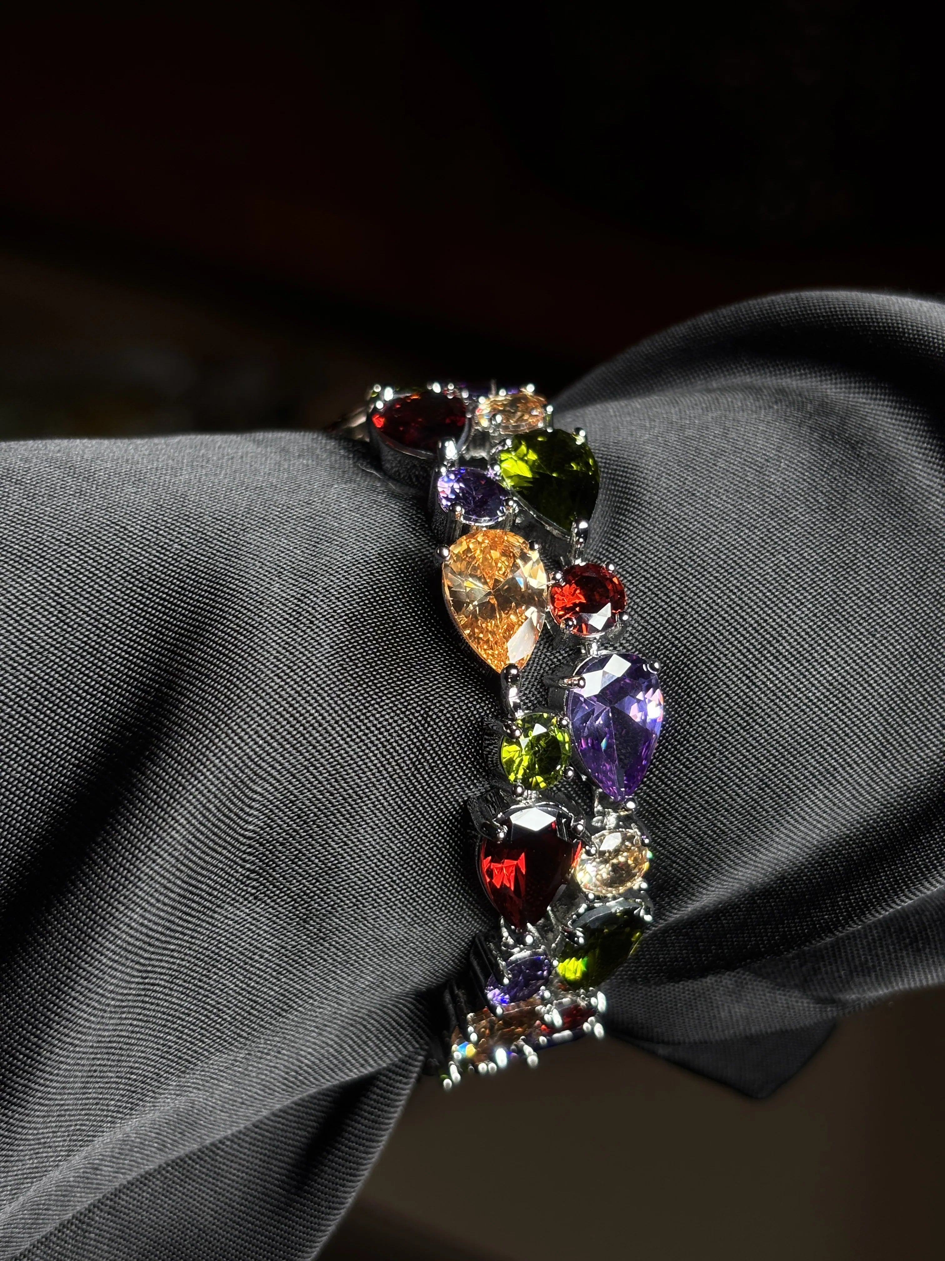 Celestial Spectrum Gem Bracelet