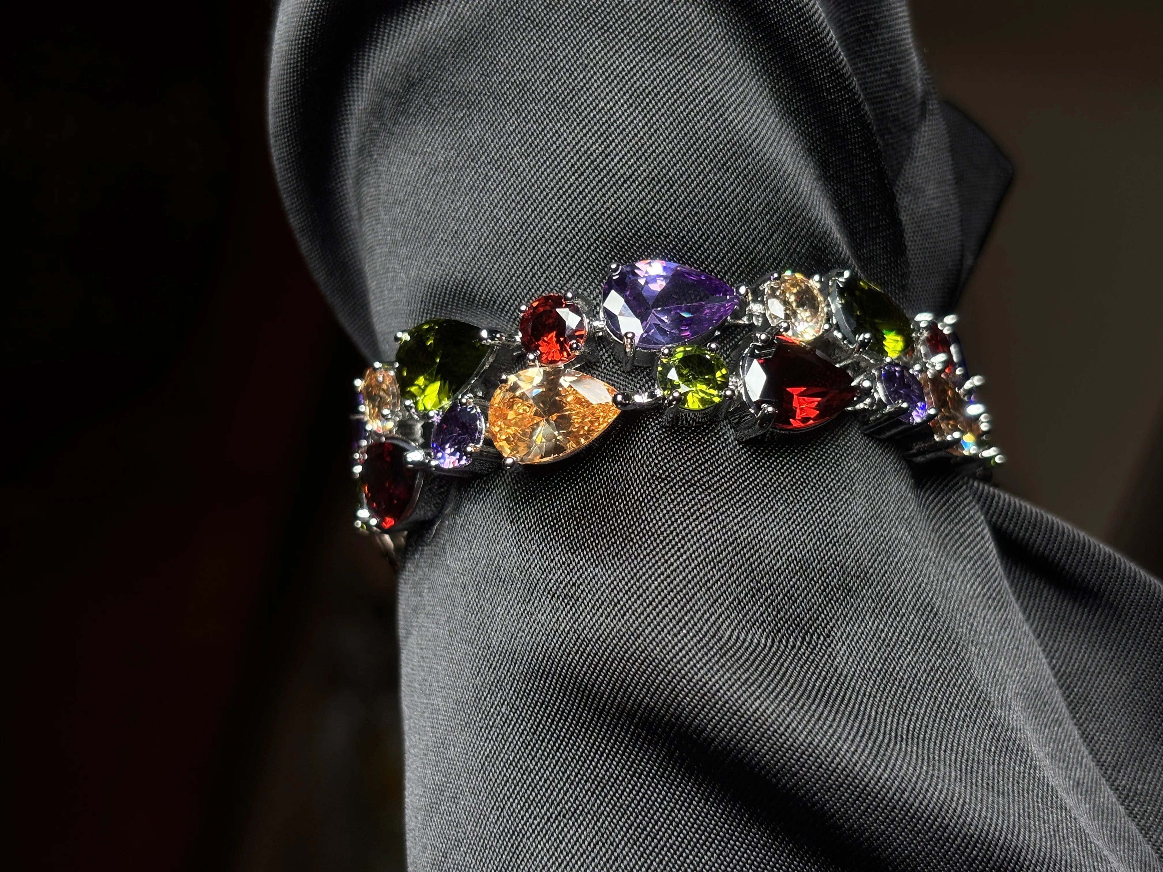 Celestial Spectrum Gem Bracelet