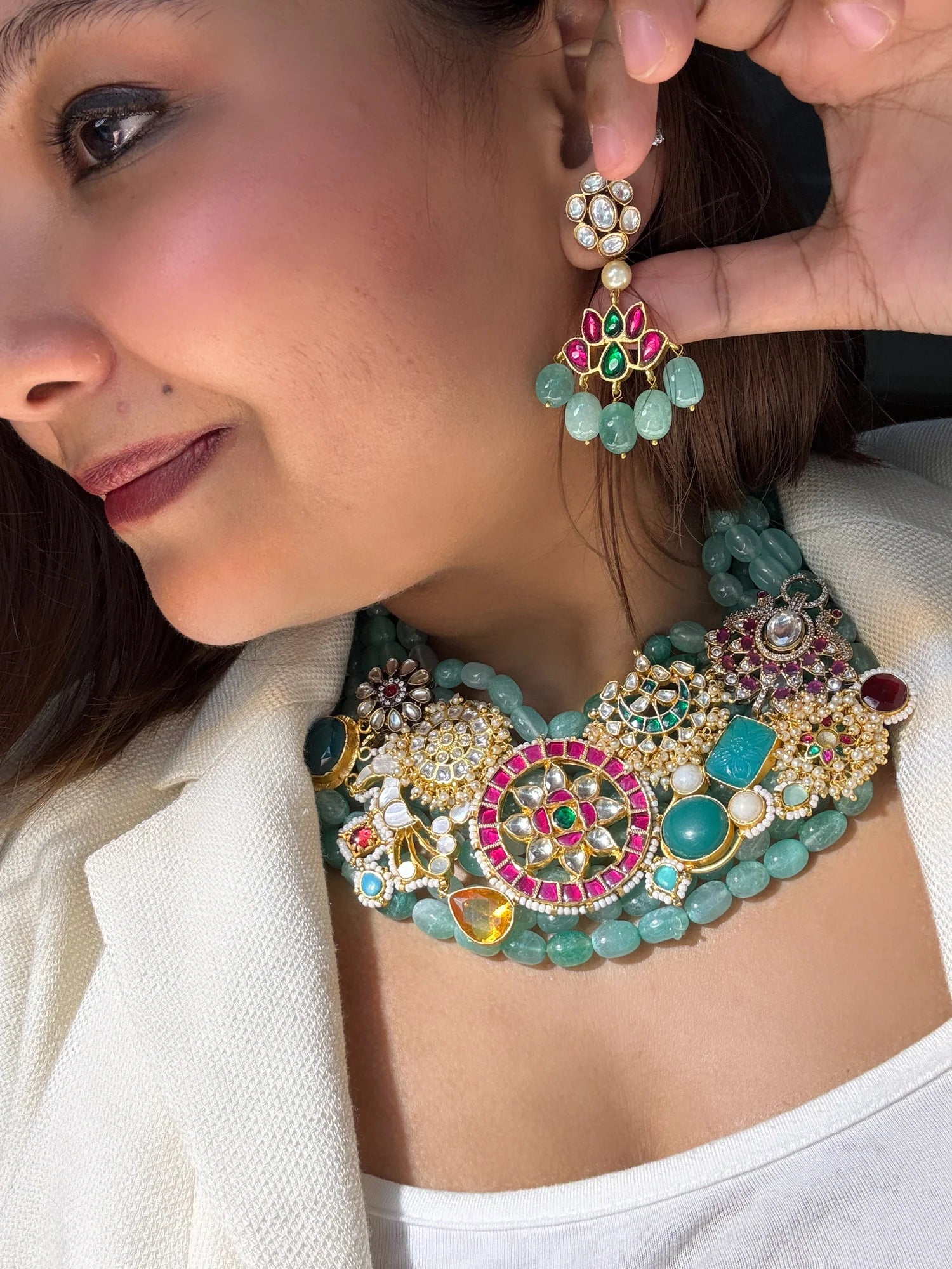 Nazaakat Jade Bridal Necklace