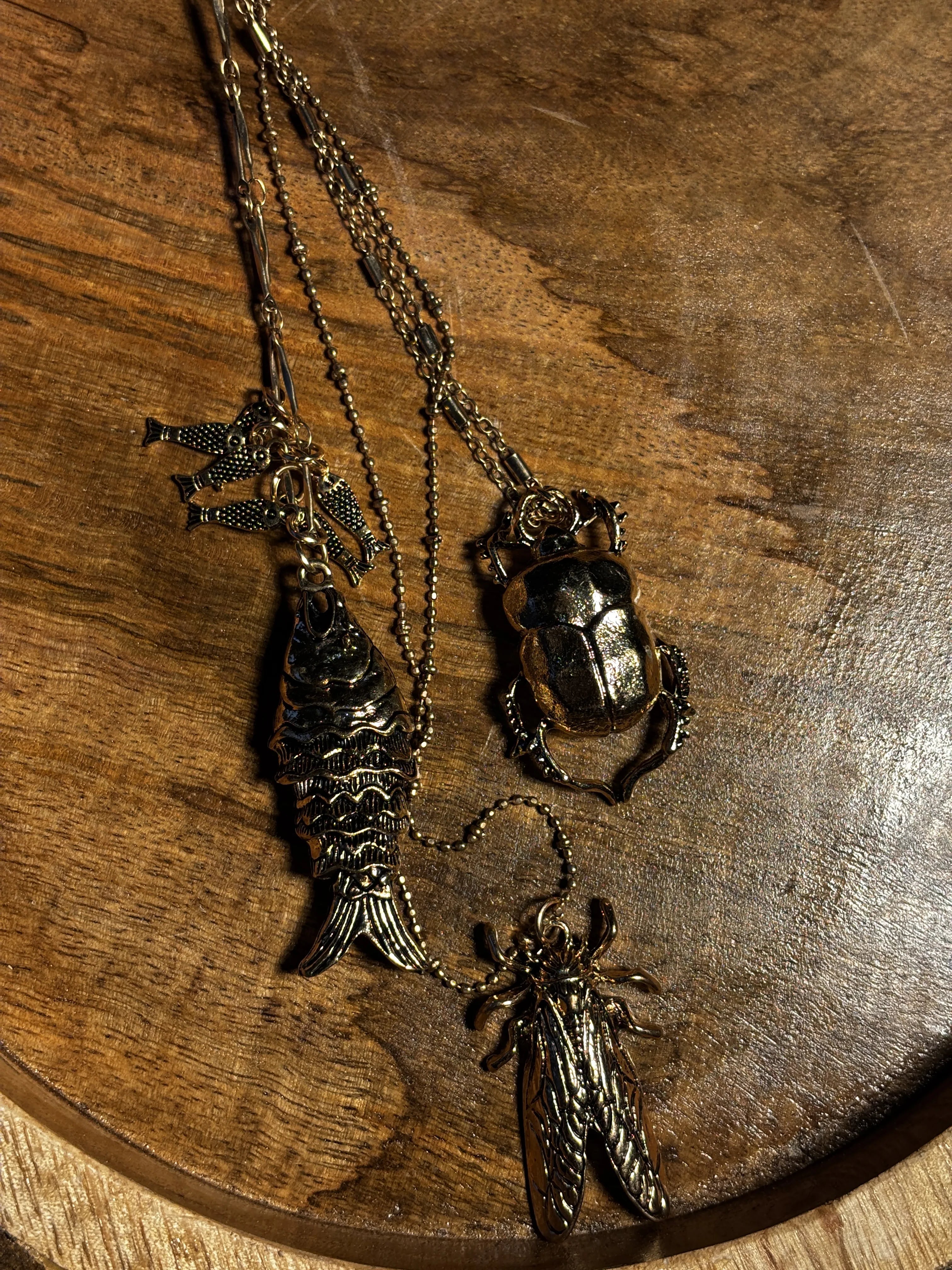 Golden Bugs Pendant