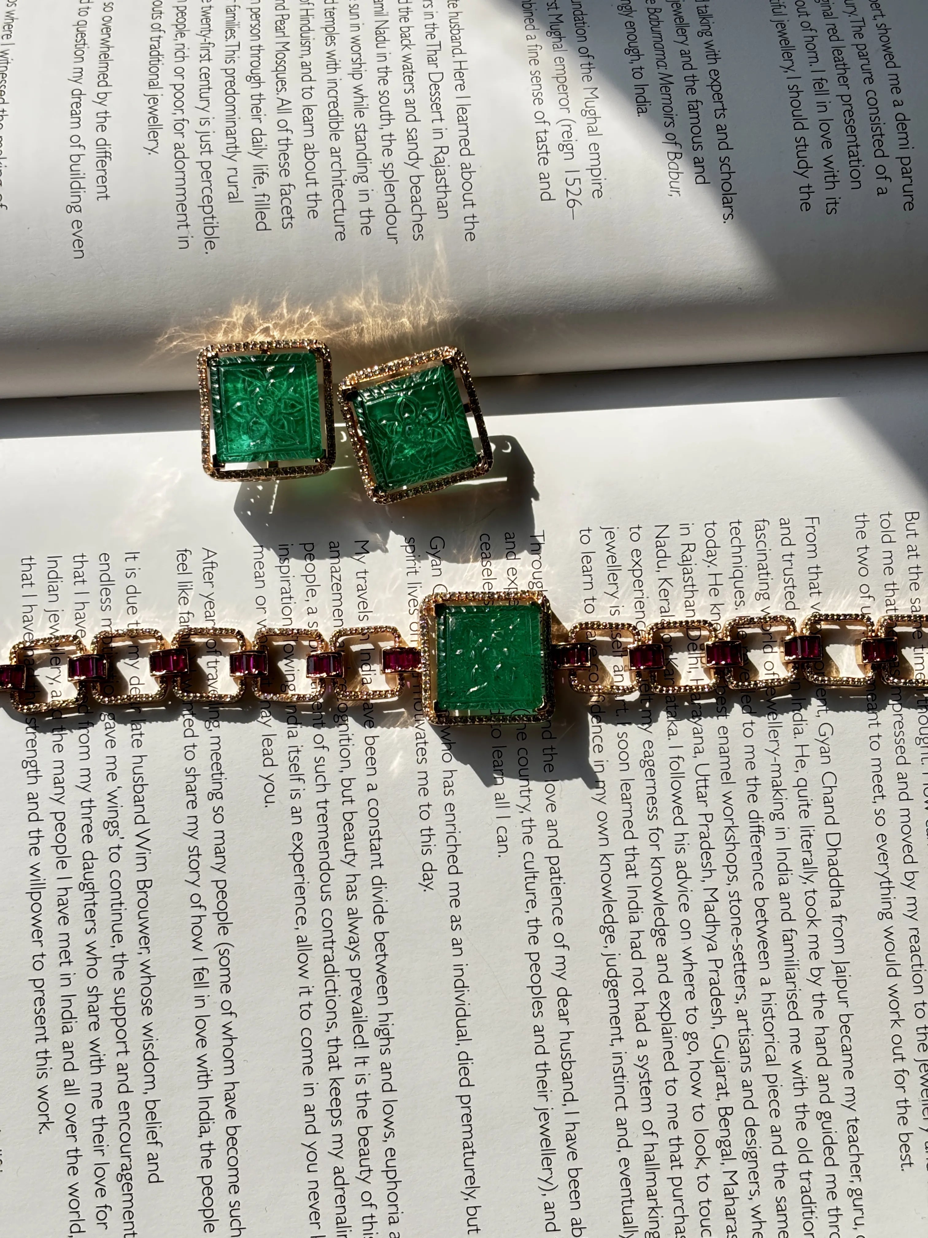 Ethereal Bloom Green Choker Set
