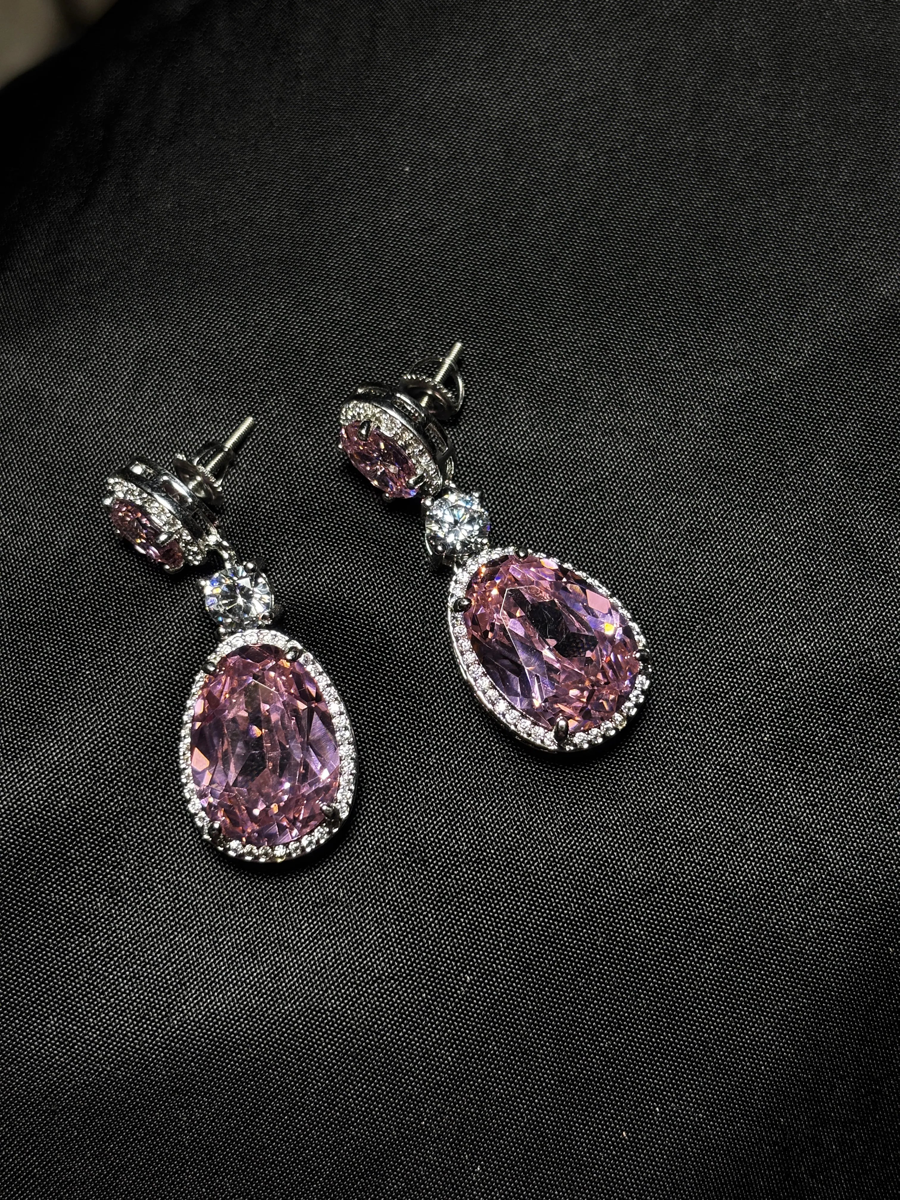 Pink Sapphire Blush Drop Earring