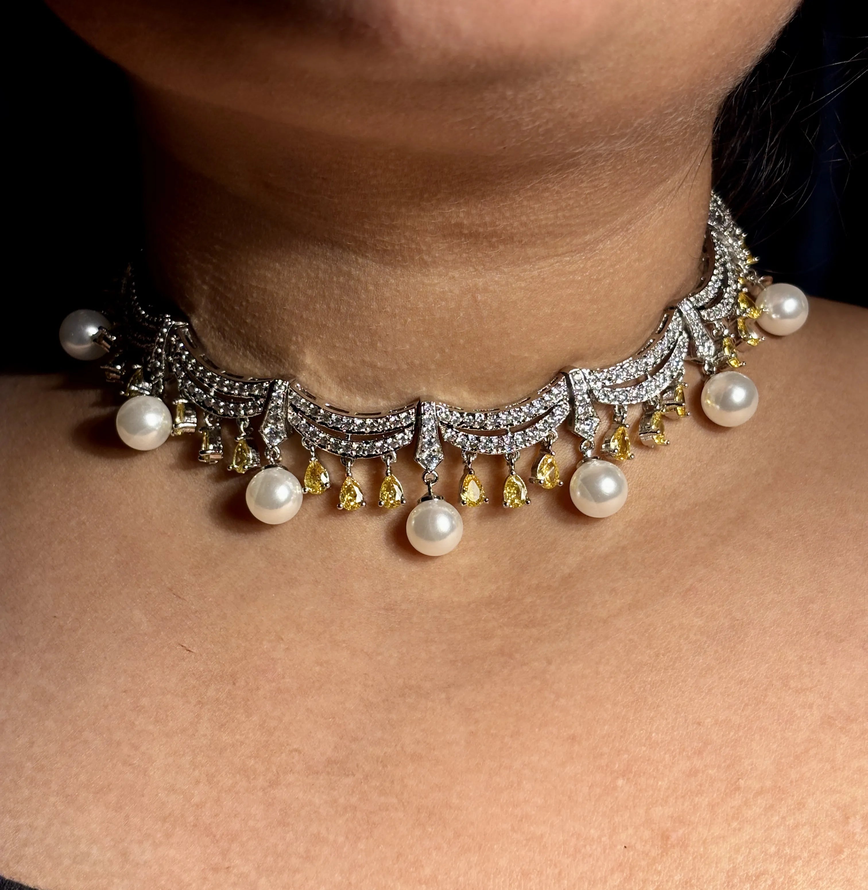 Citrine Drops Necklace