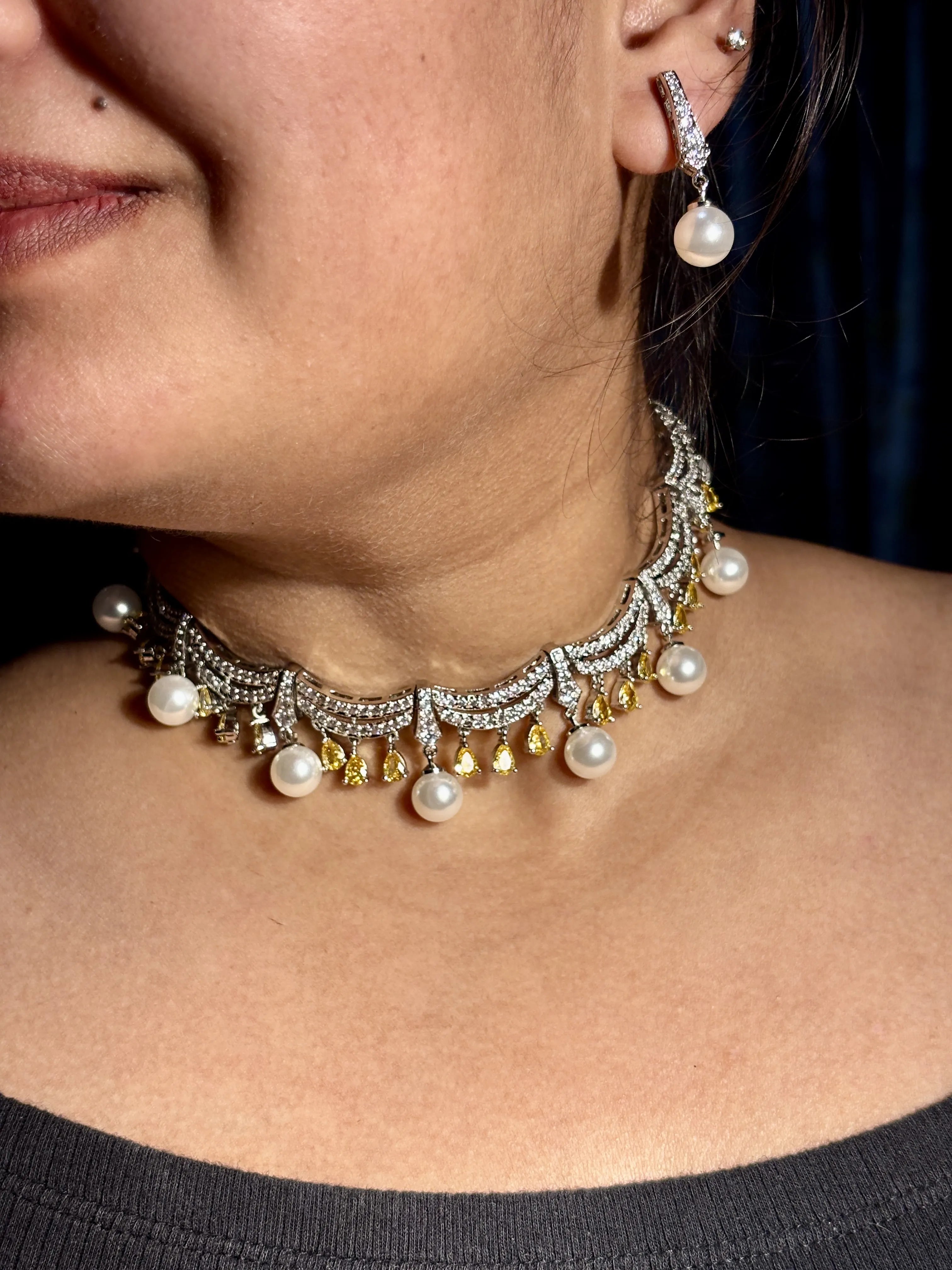 Citrine Drops Necklace