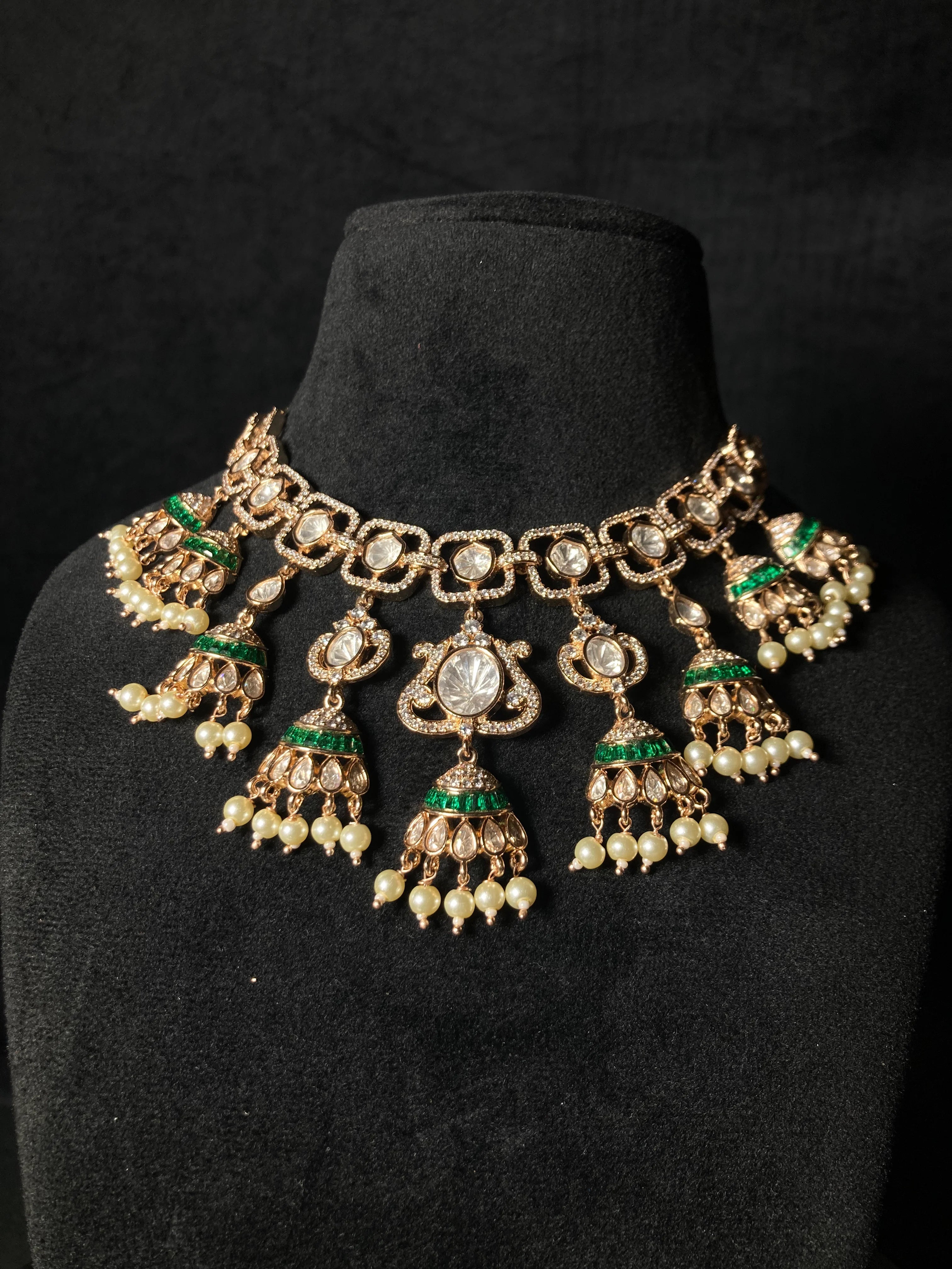 Gulnaaz Kundan Waterfall Necklace