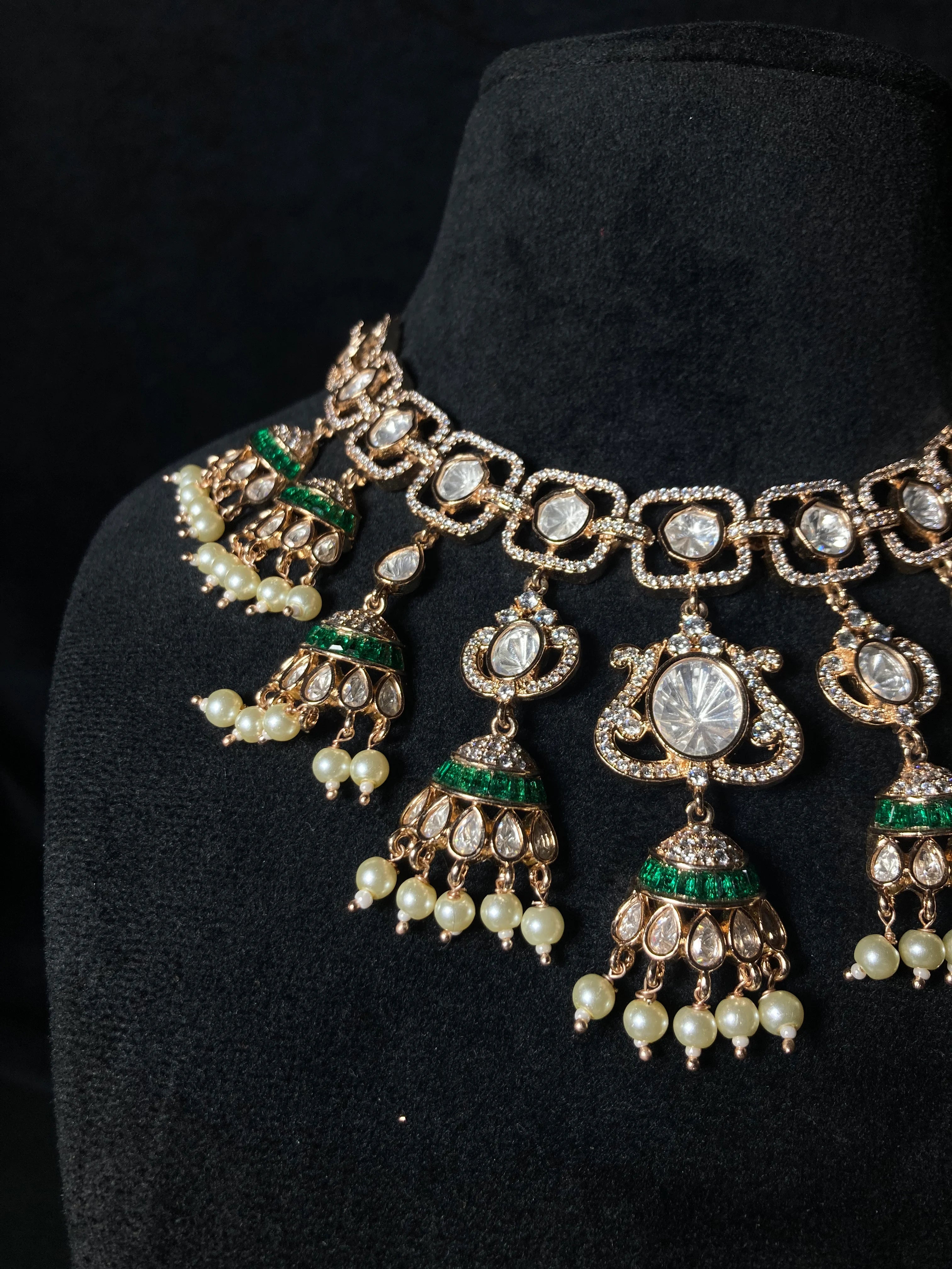 Gulnaaz Kundan Waterfall Necklace