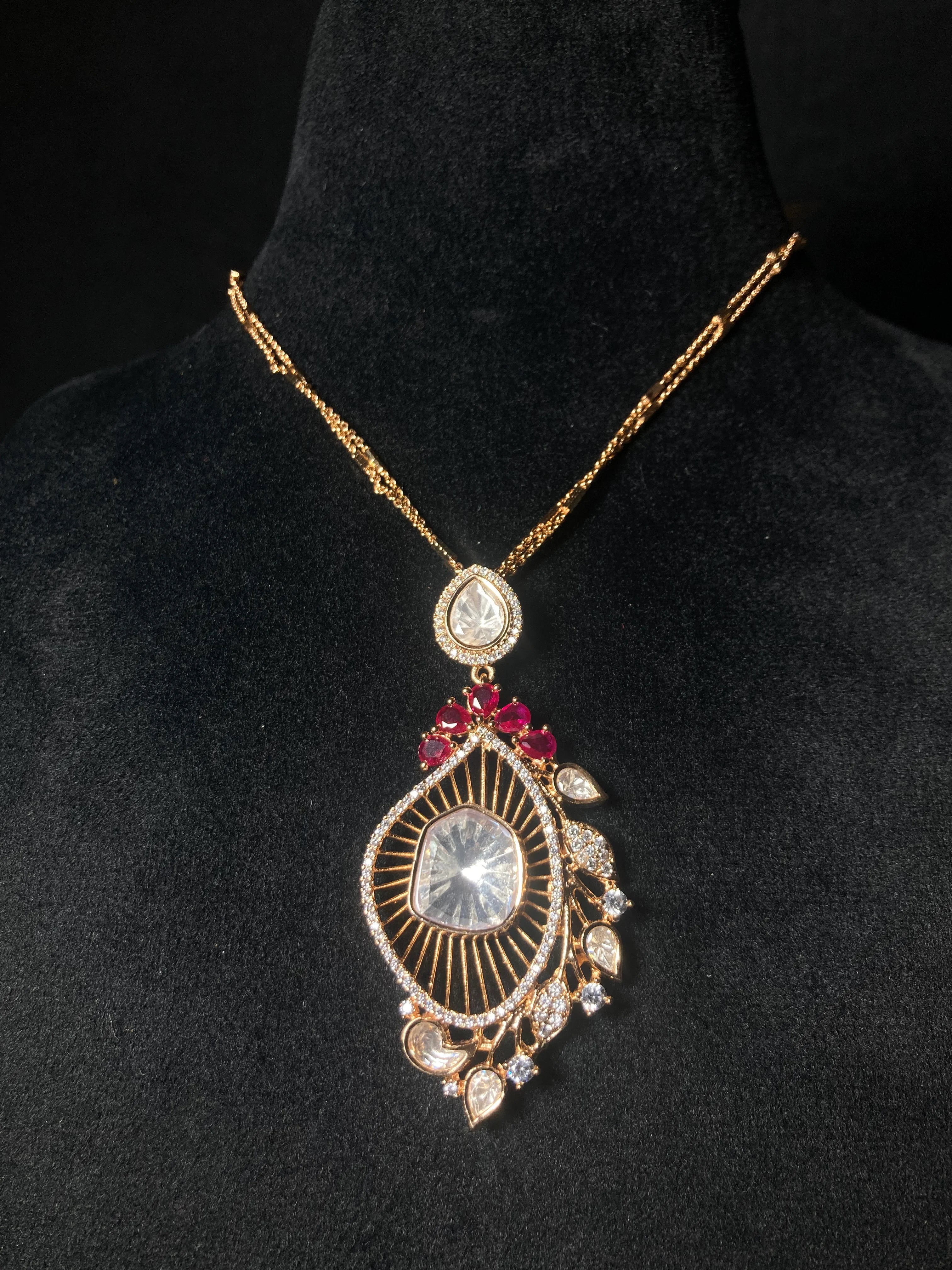 Minimalist Moissanite Pendant Set