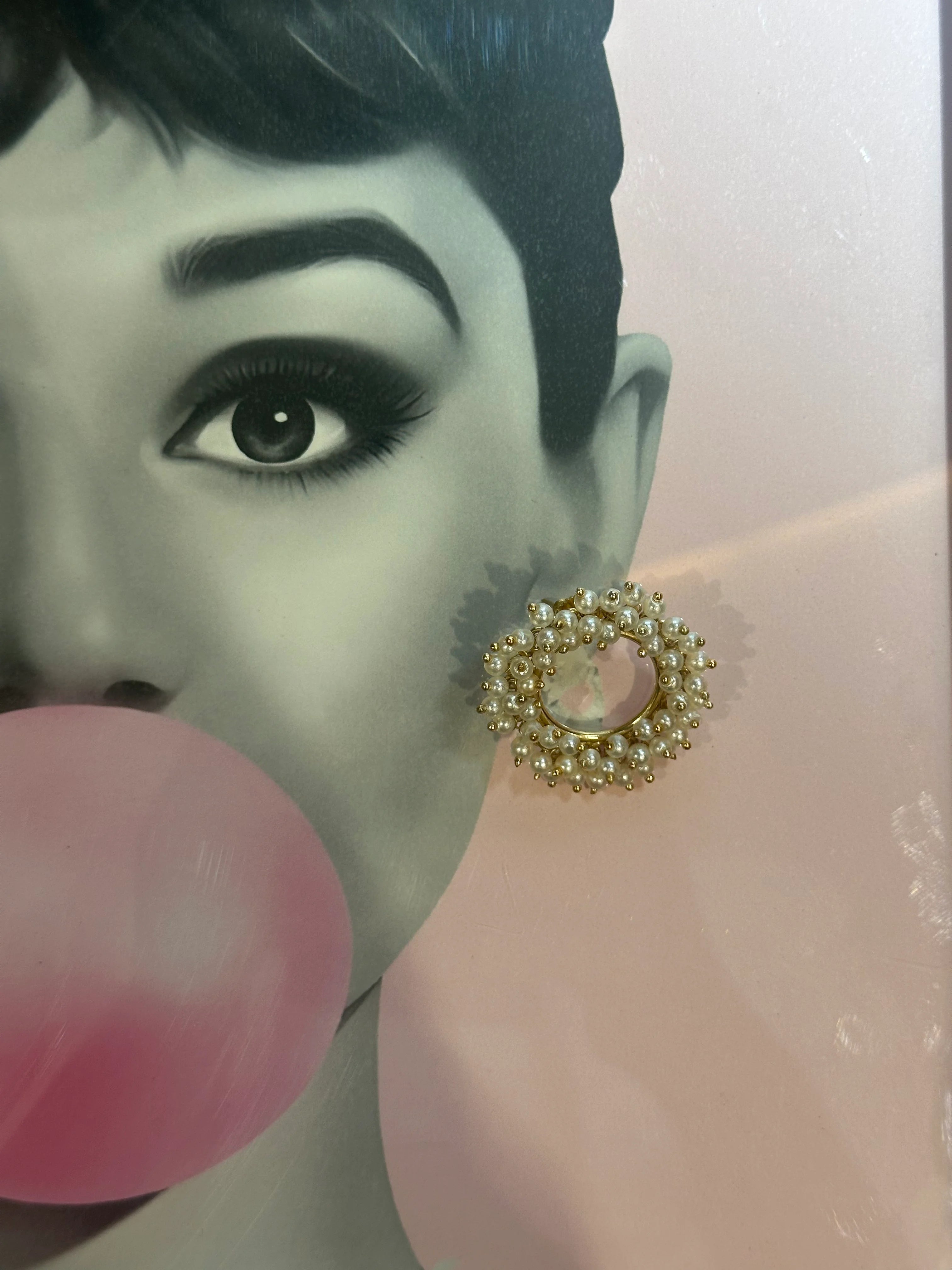 Noor Pearl Halo Earrings
