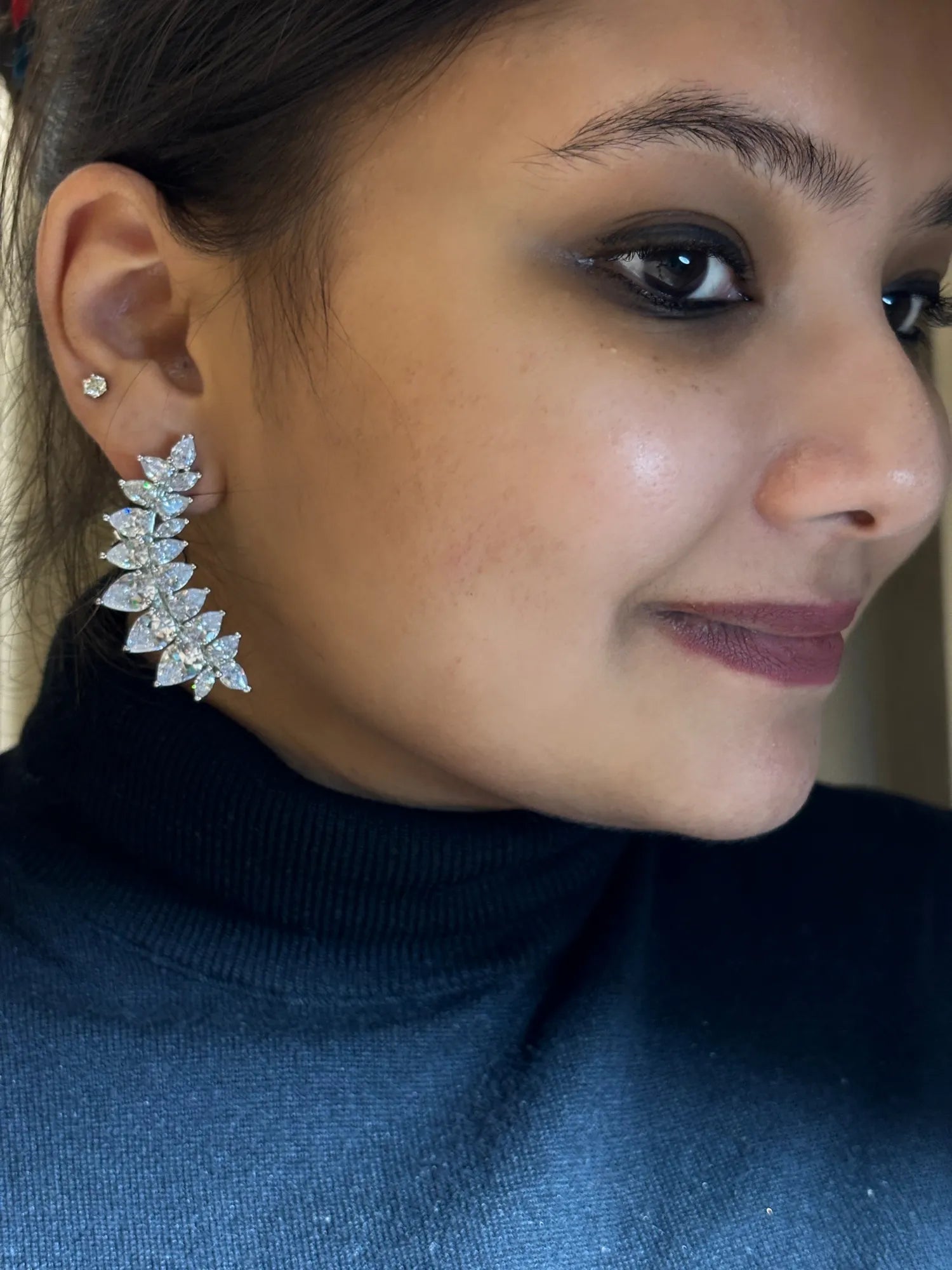 White Soiree Drop Earrings