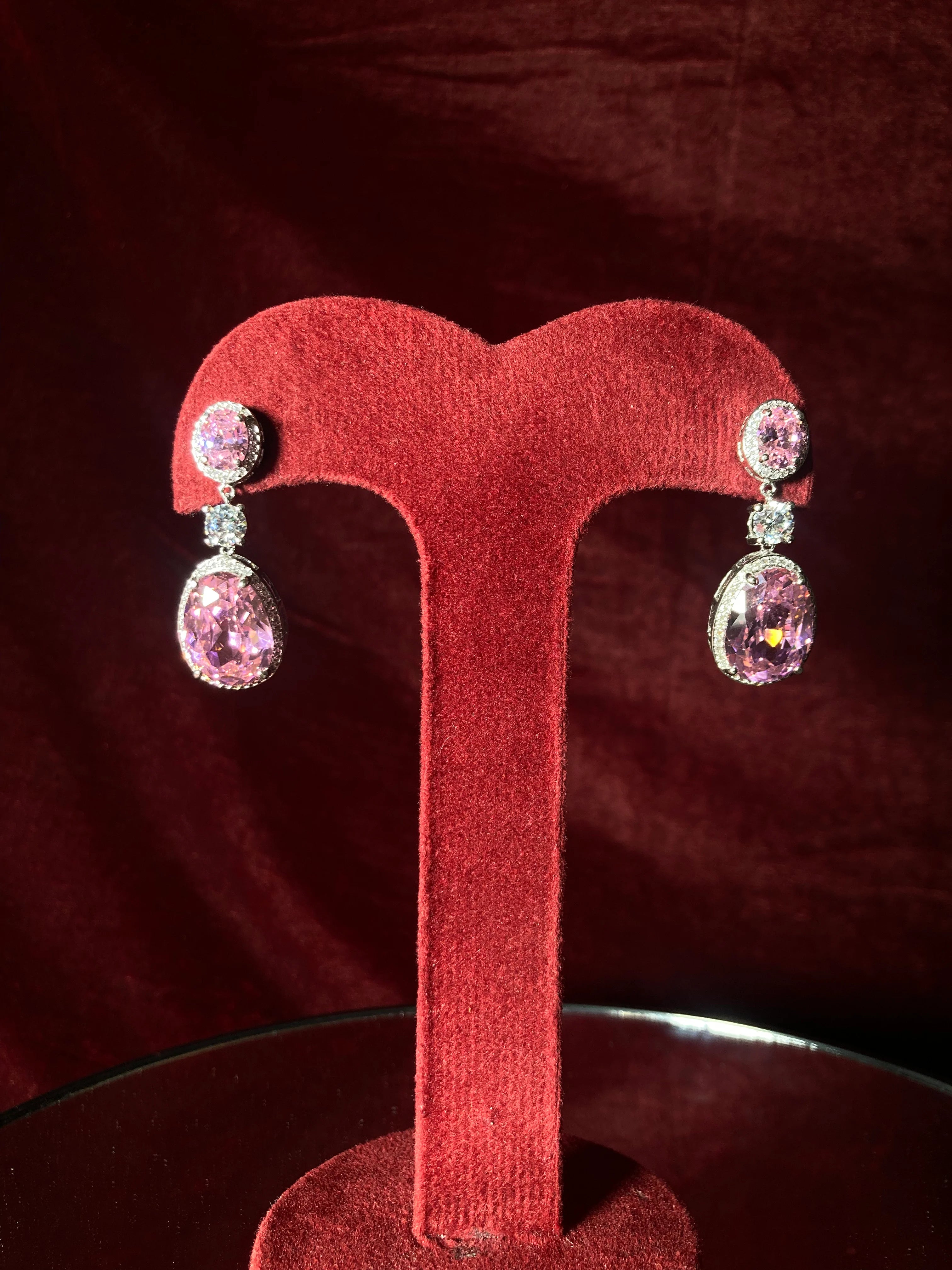 Pink Sapphire Blush Drop Earring