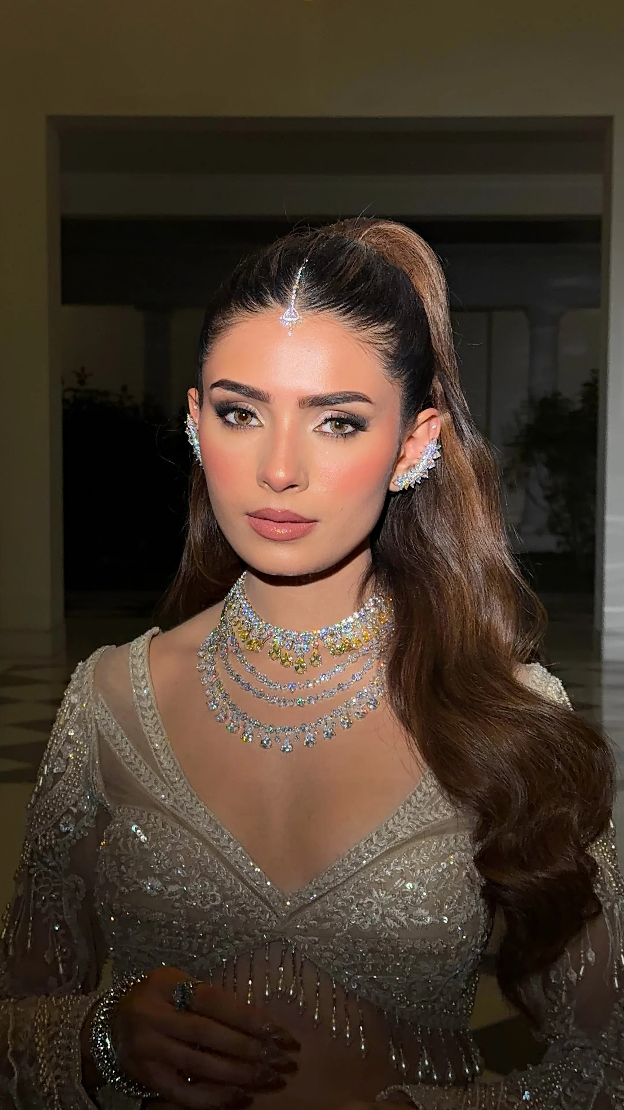 White Soiree Drop Earcuff