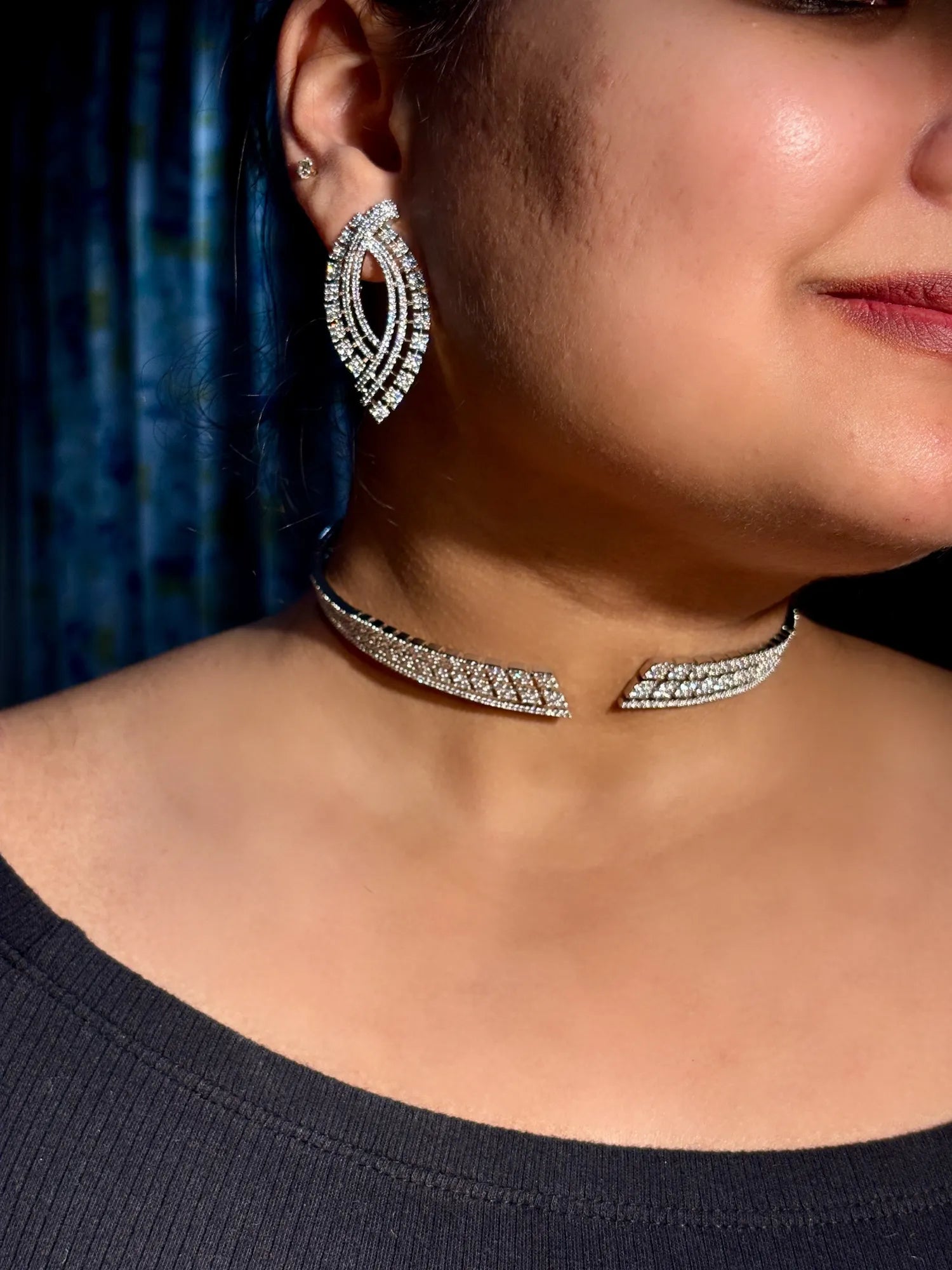 Diamond Studded Wraparound Necklace