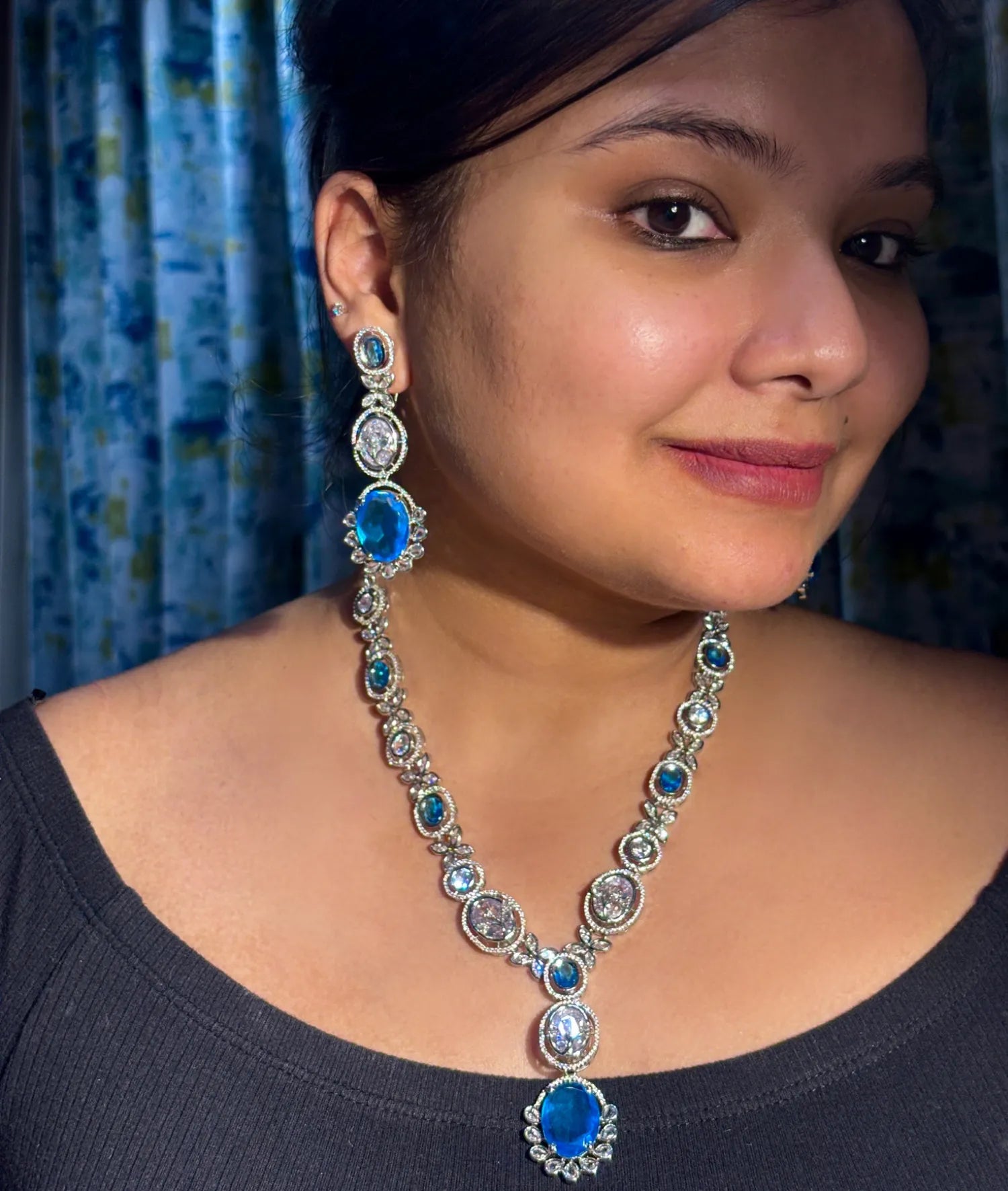 Aquamarine Beruj Dream Necklace Set