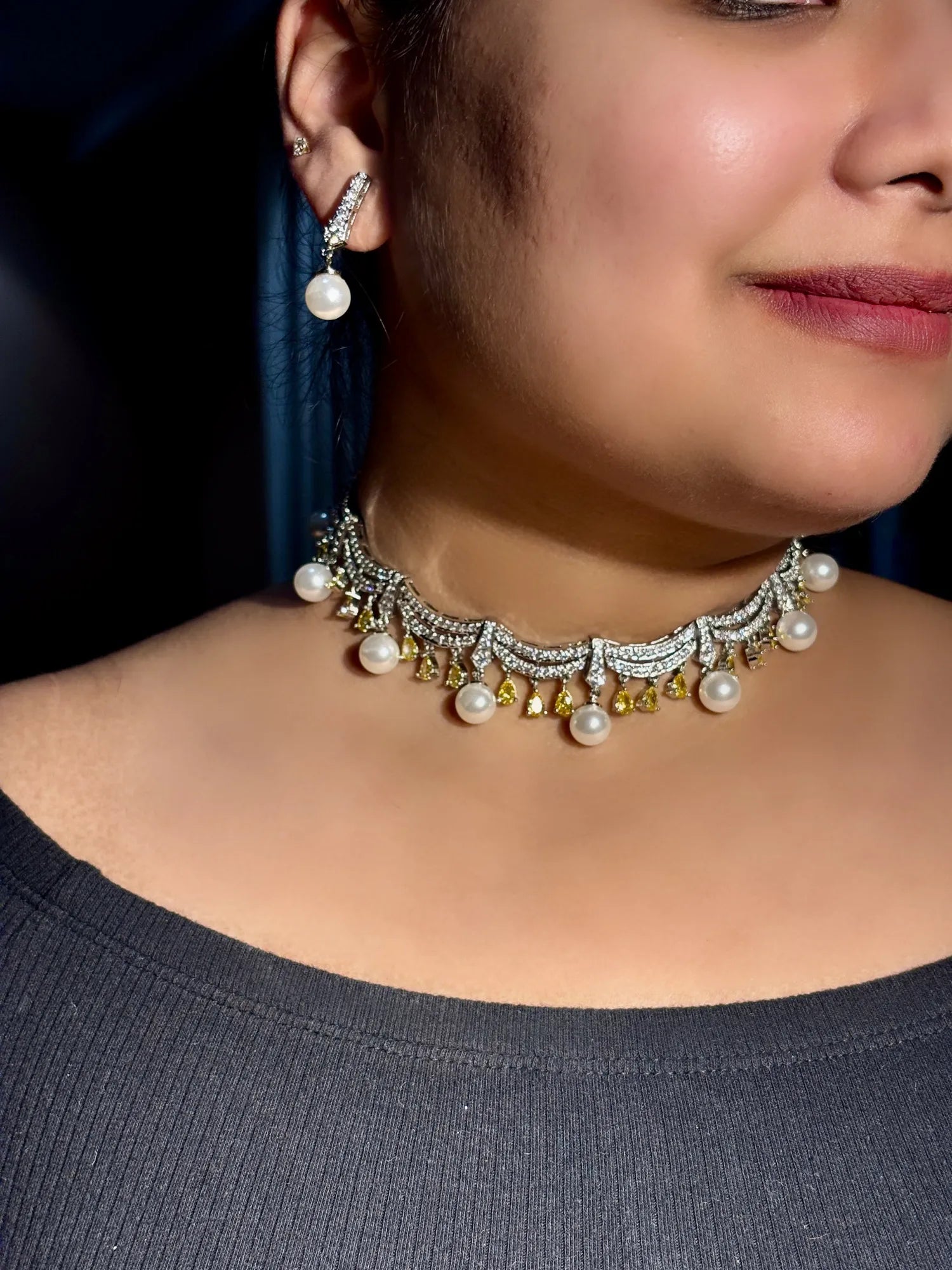 Citrine Drops Necklace