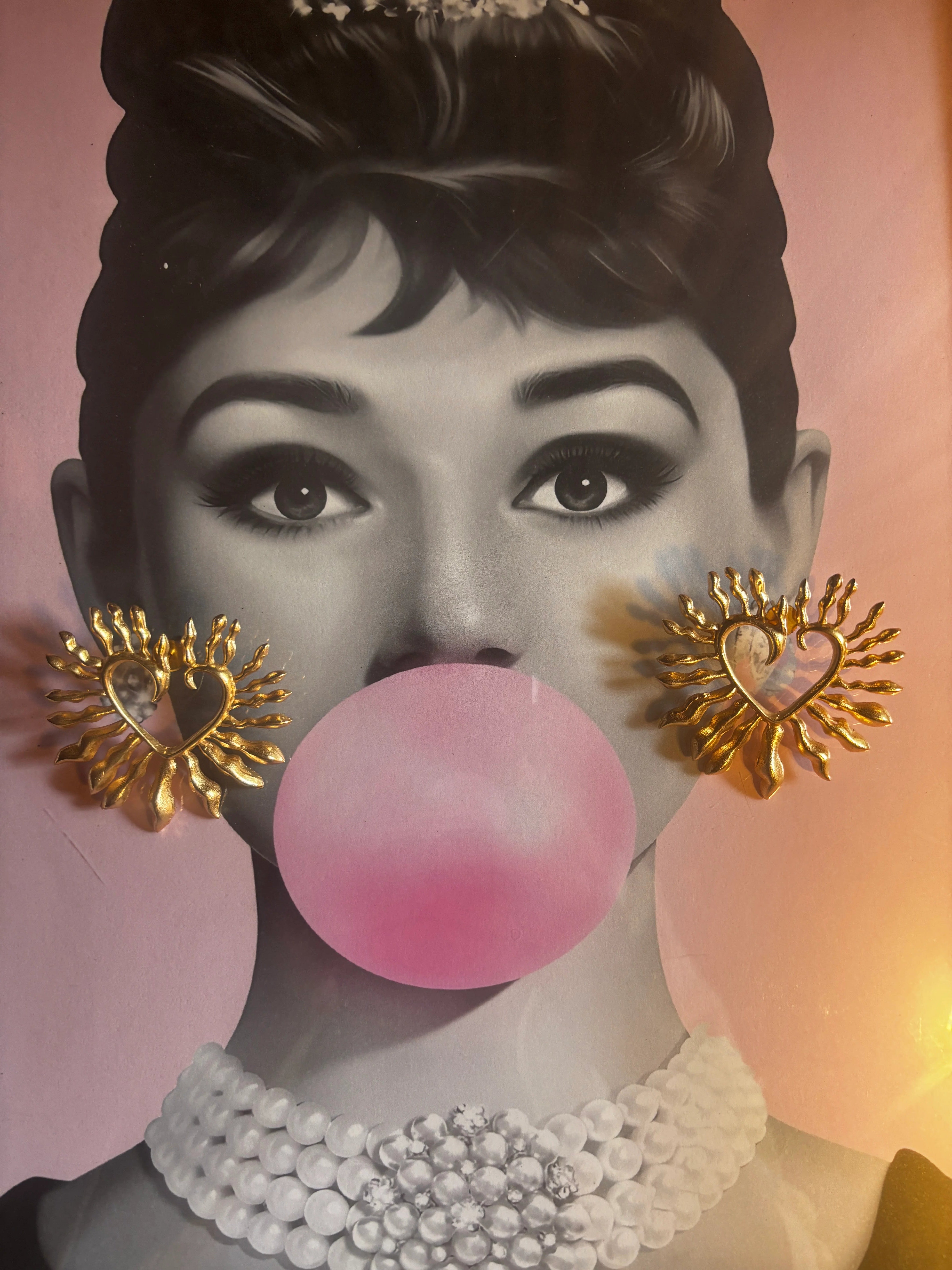 Midas fiery heart Statement Earrings