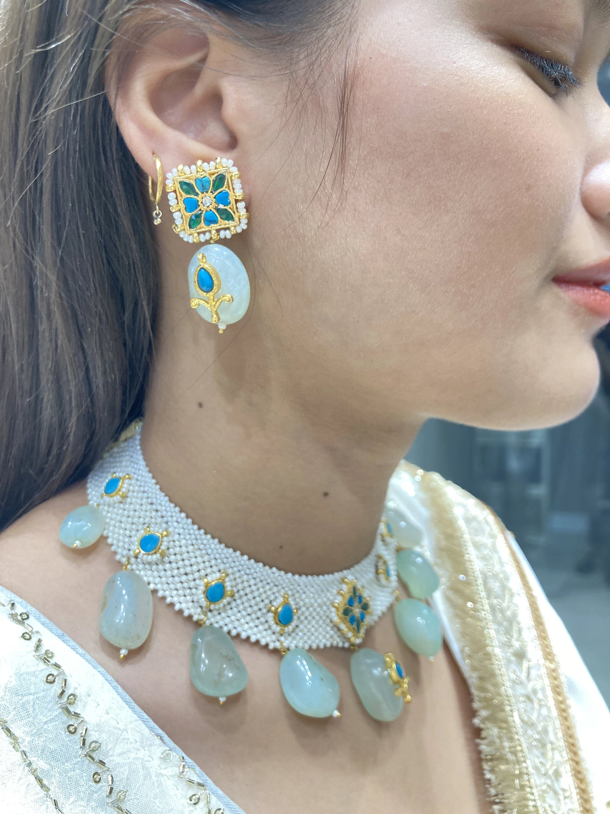 Neelam Jaal Necklace