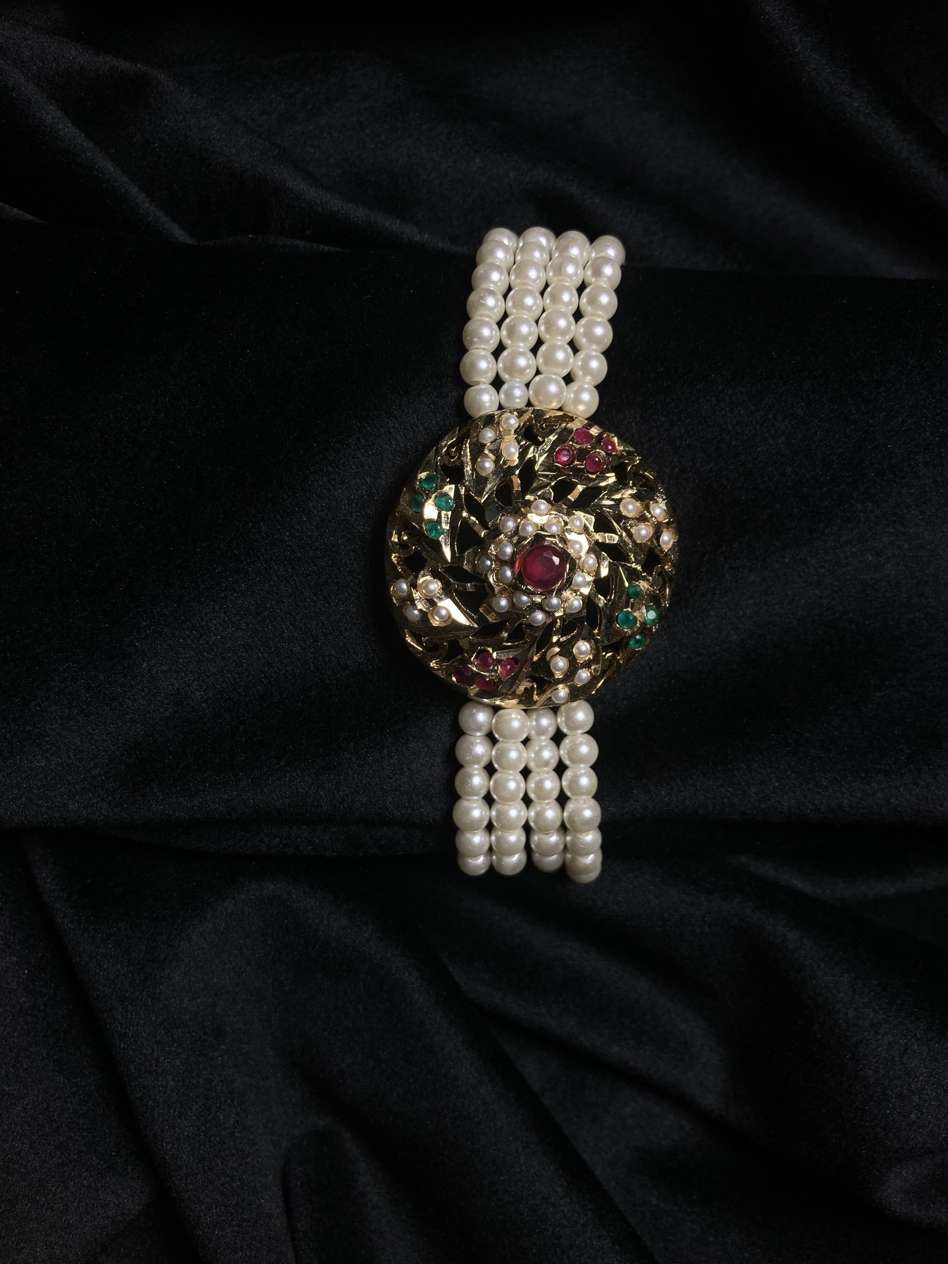 White Tarini Jadau Bracelet