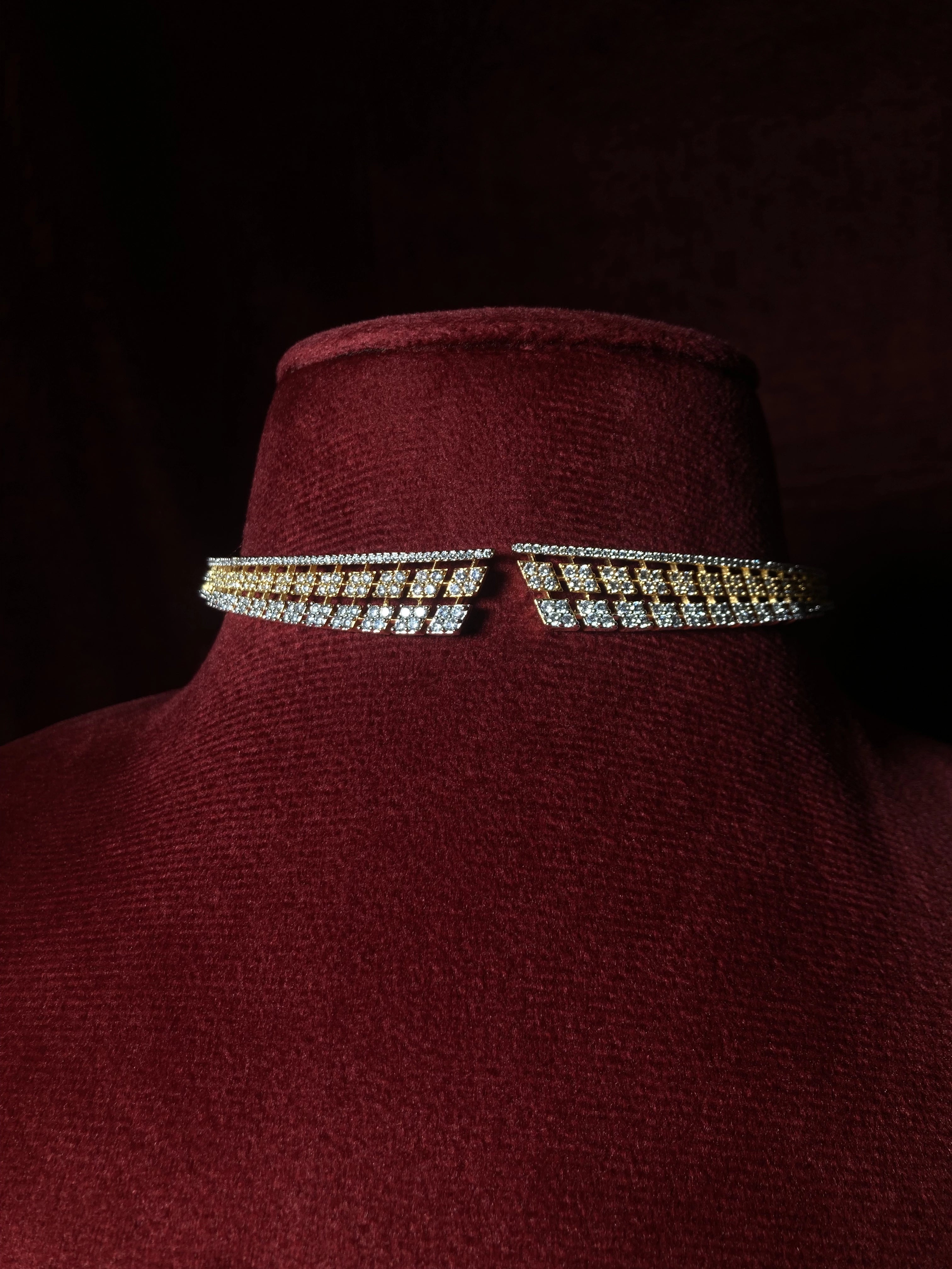 Diamond Studded Wraparound Necklace