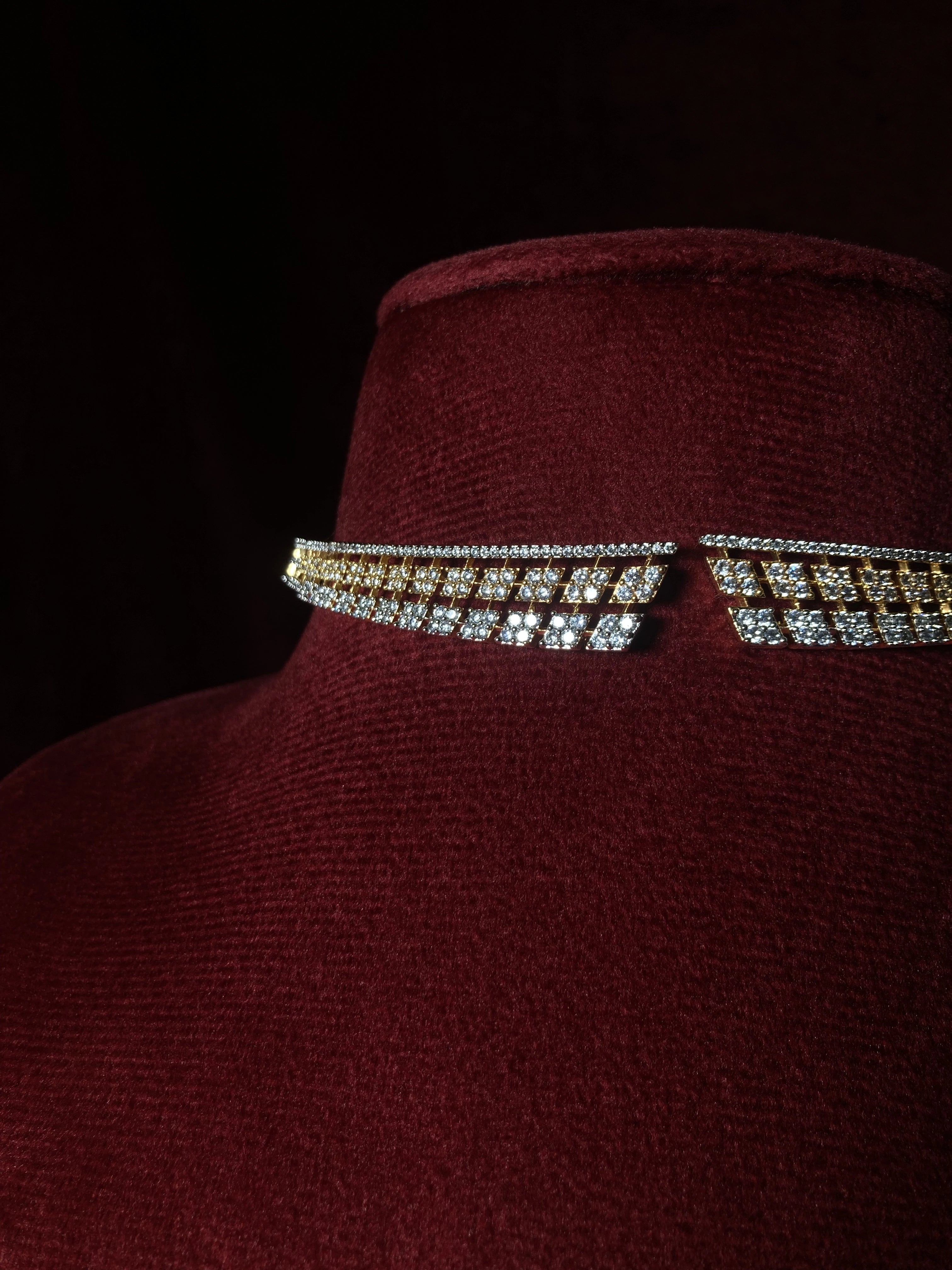 Diamond Studded Wraparound Necklace