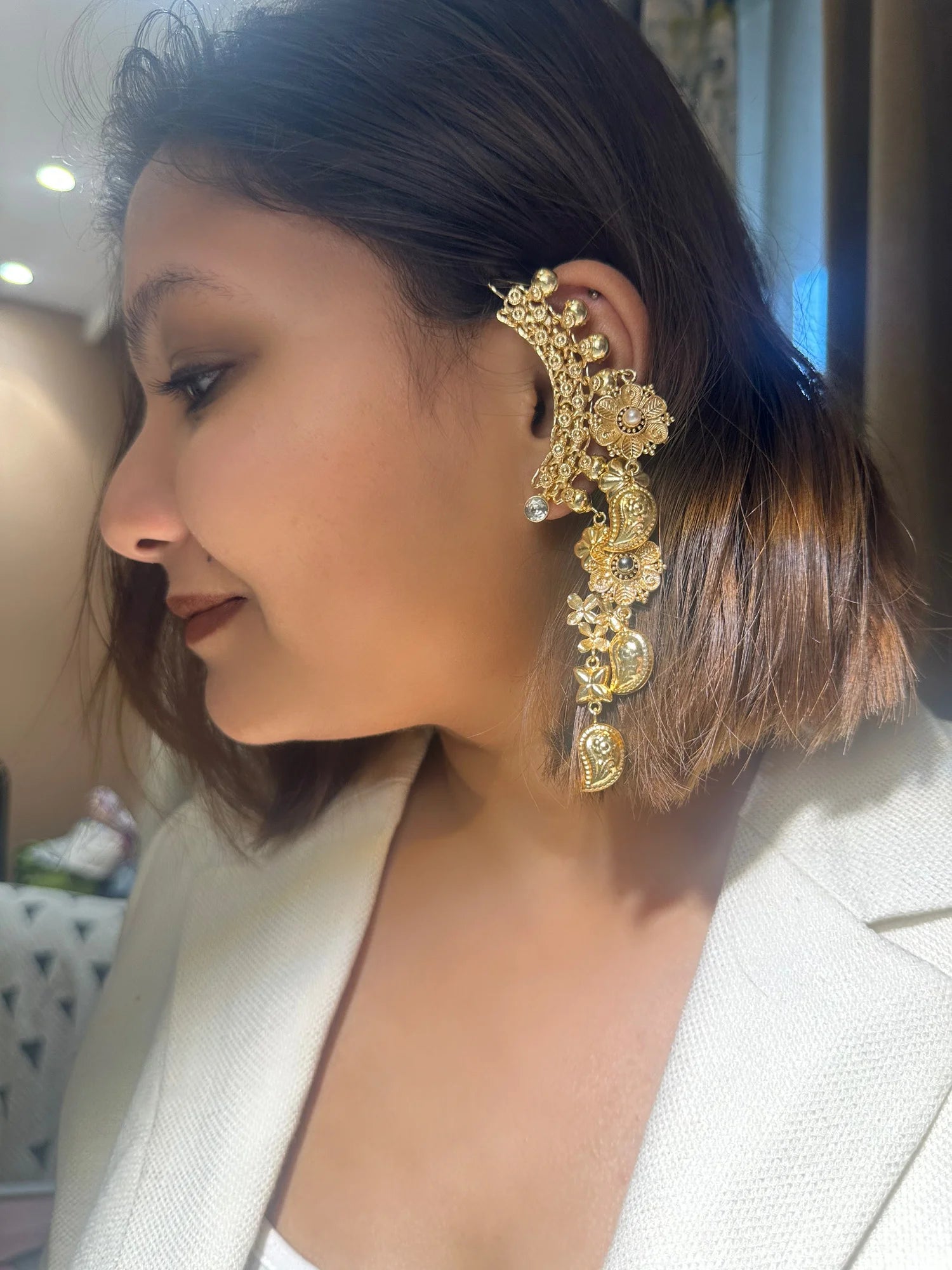 Midas Regal Ear Cuff Earring (Statement Ear Climber)