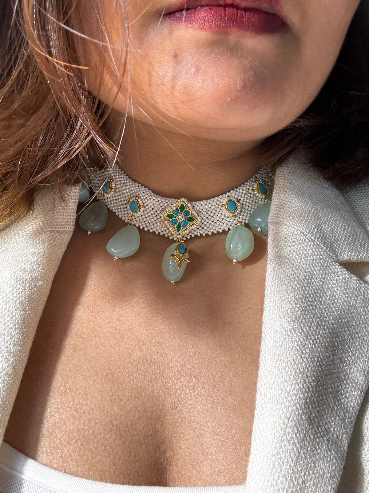 Neelam Jaal Necklace