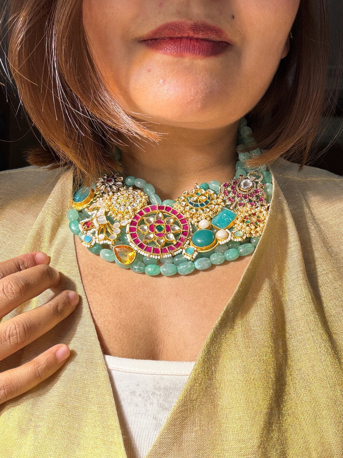 Nazaakat Jade Bridal Necklace