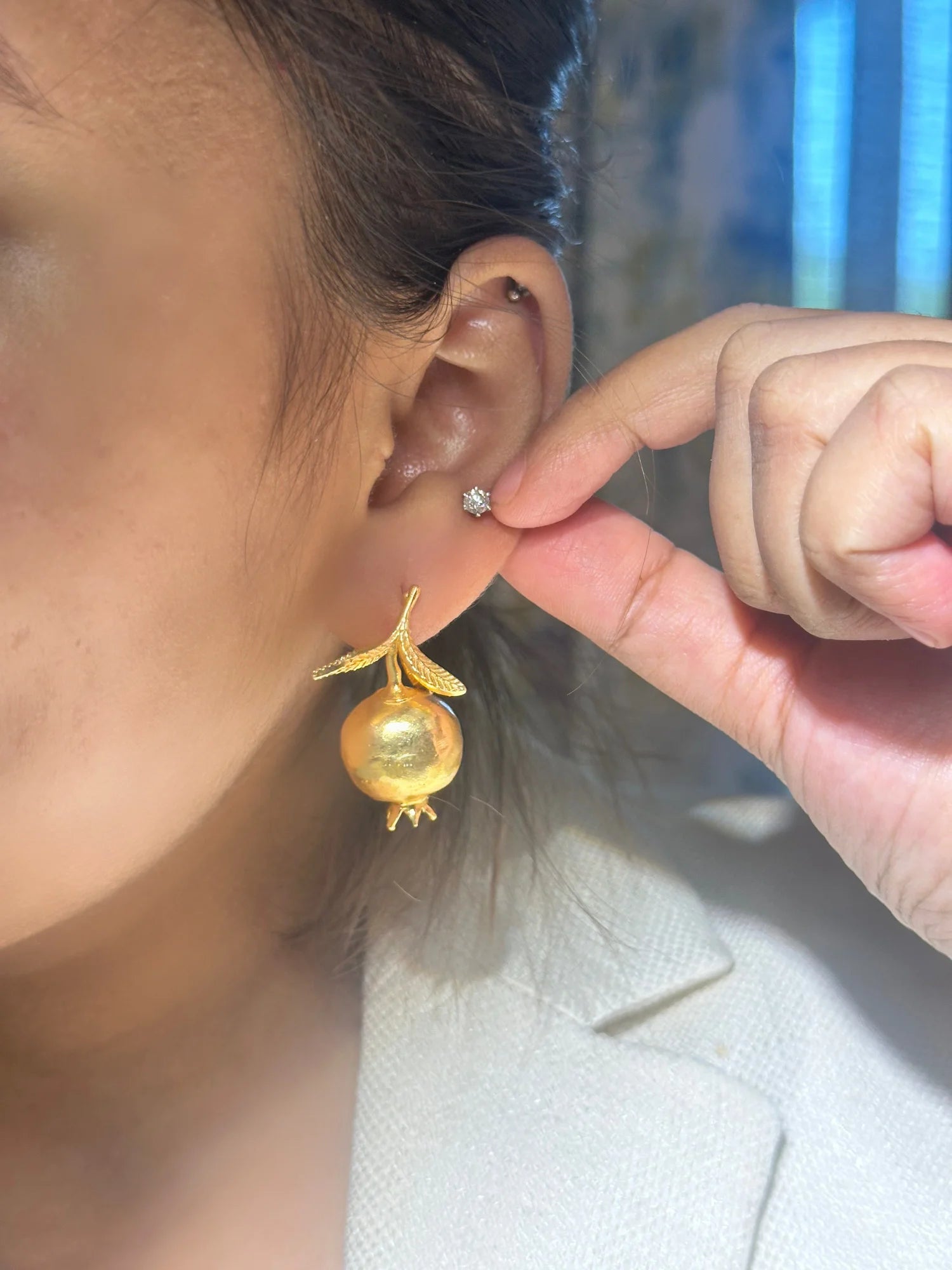 Midas Pomegranate Drop Earrings