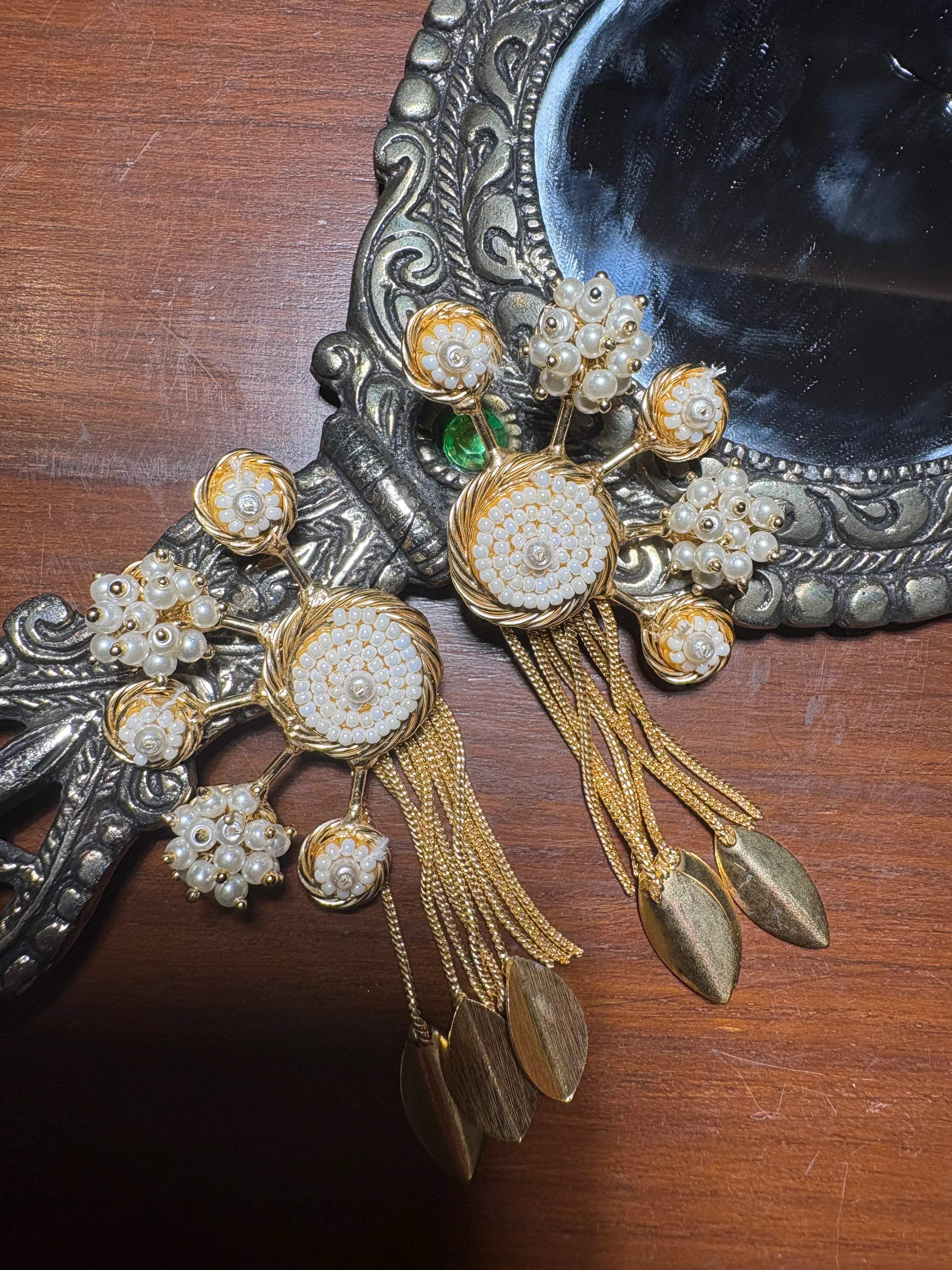 Midas Pearl Cascade Statement Earrings