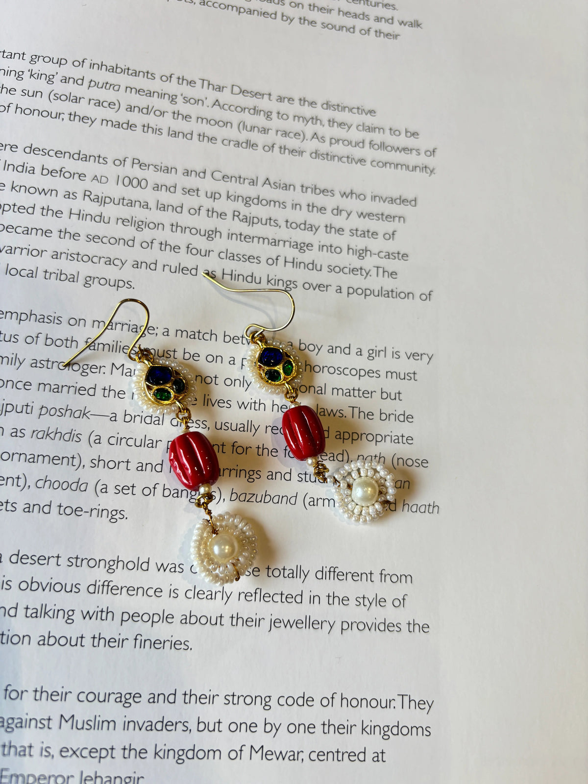 Coral Drops Earring