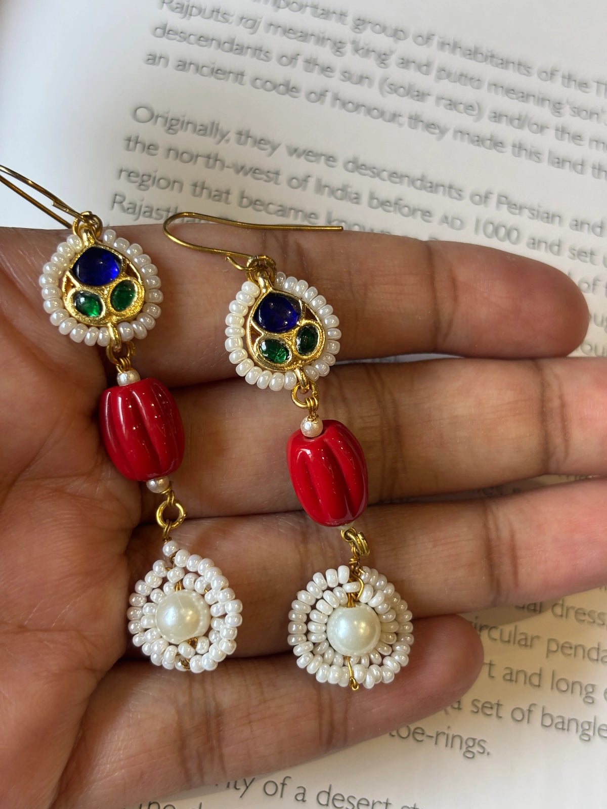 Coral Drops Earring