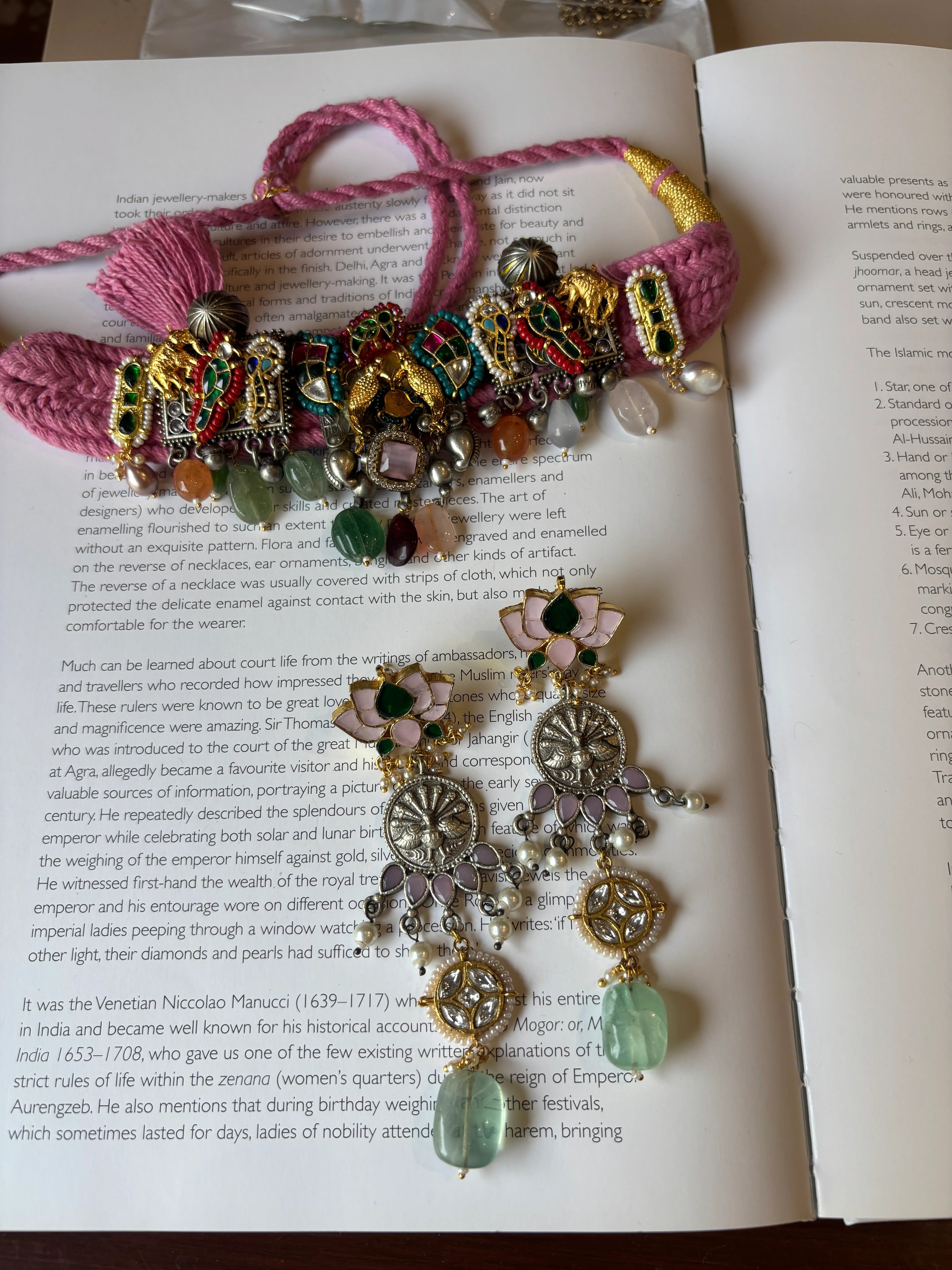 Rasleela Pink Patti necklace