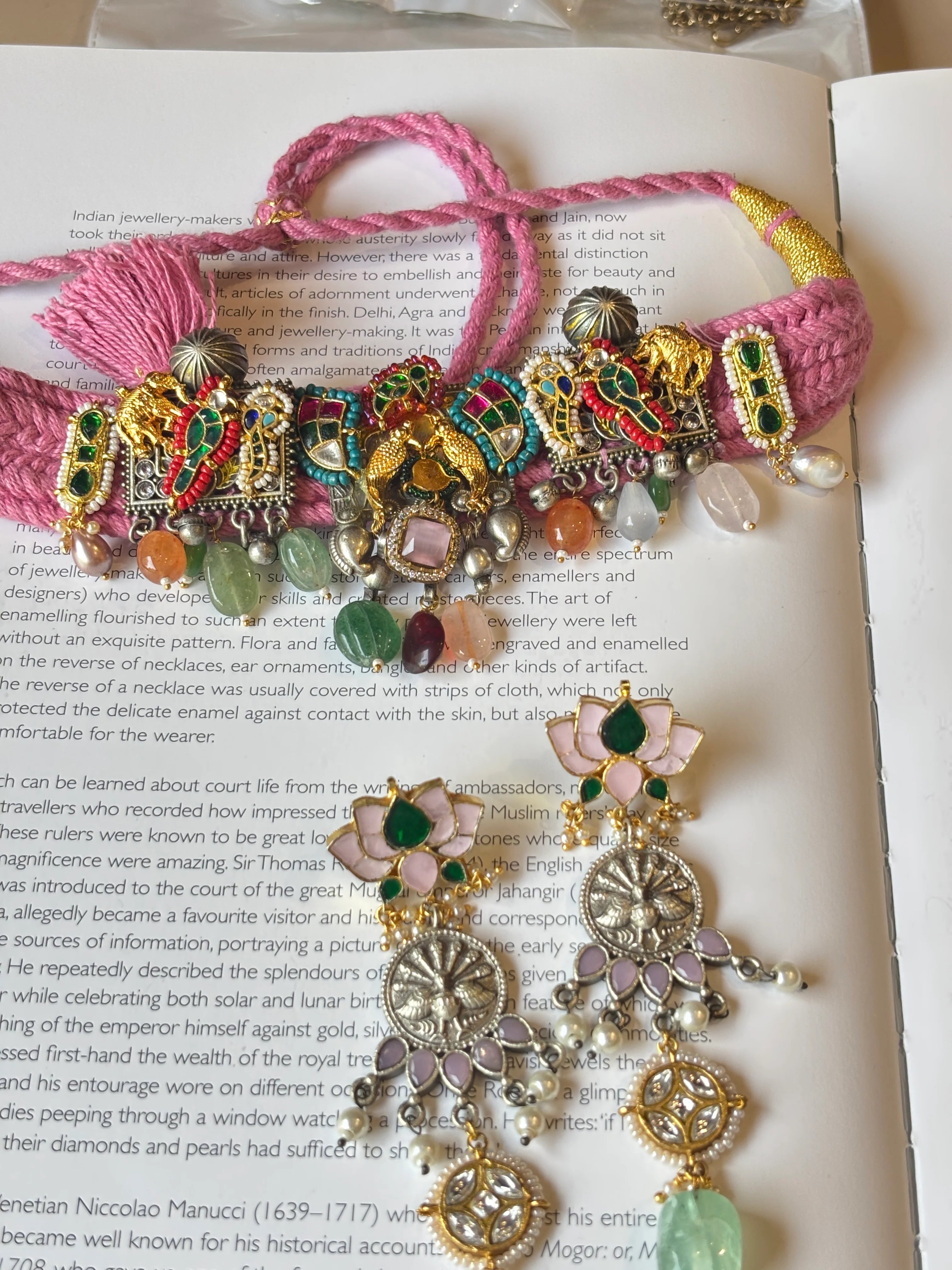 Rasleela Pink Patti necklace