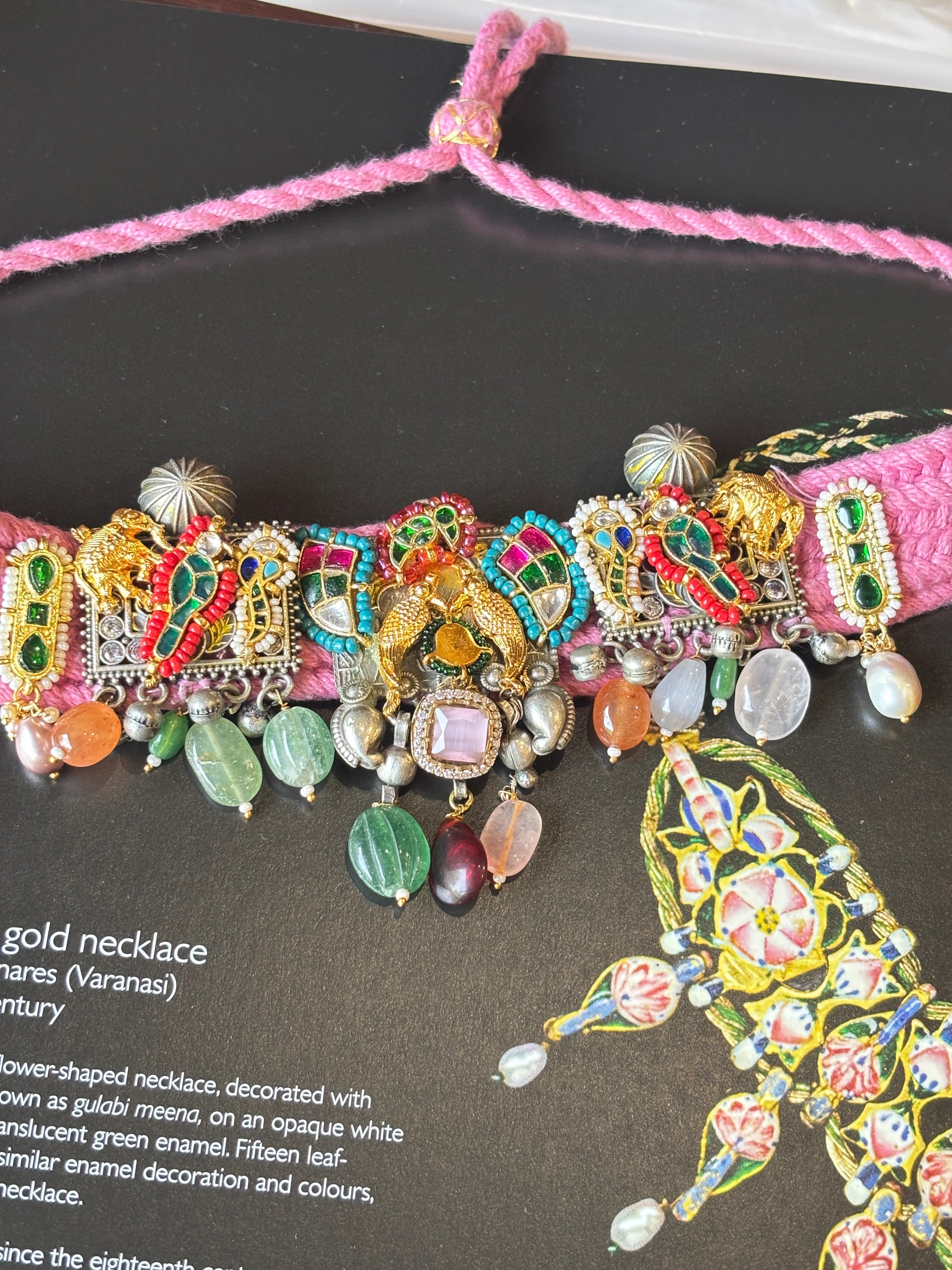 Rasleela Pink Patti necklace