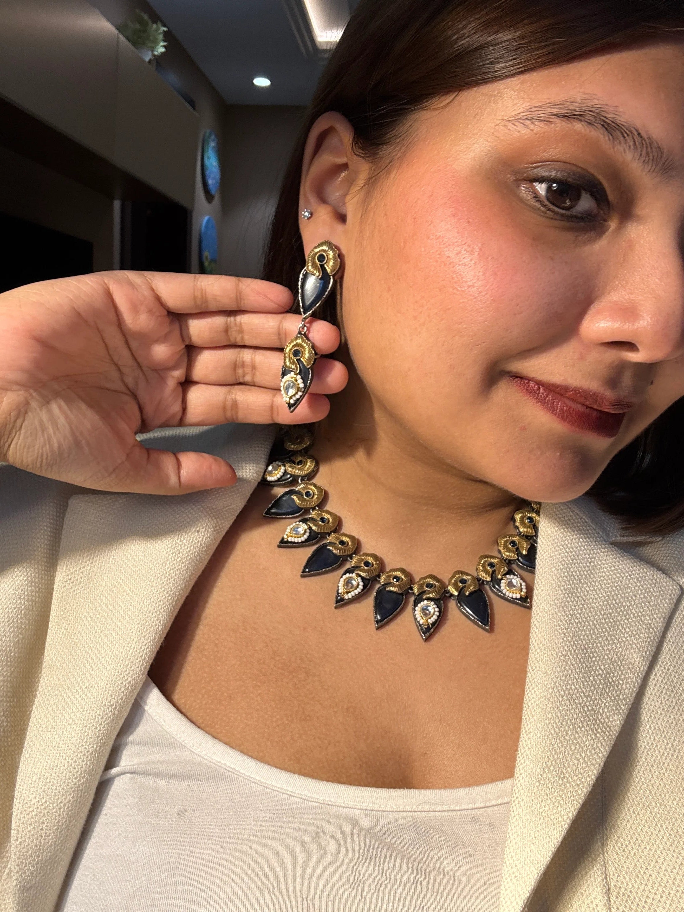 Kanakmala Oxidised Set