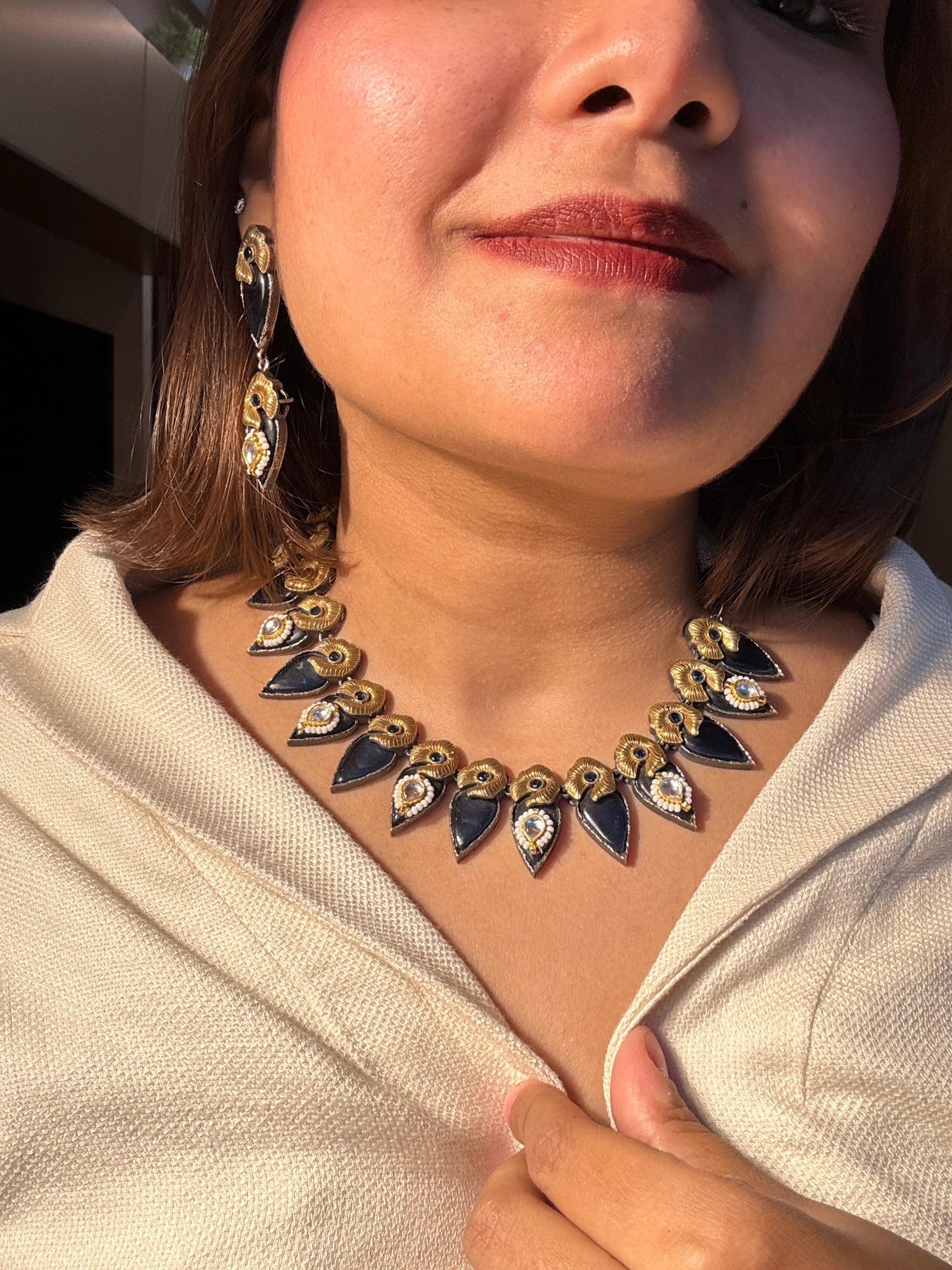 Kanakmala Oxidised Set