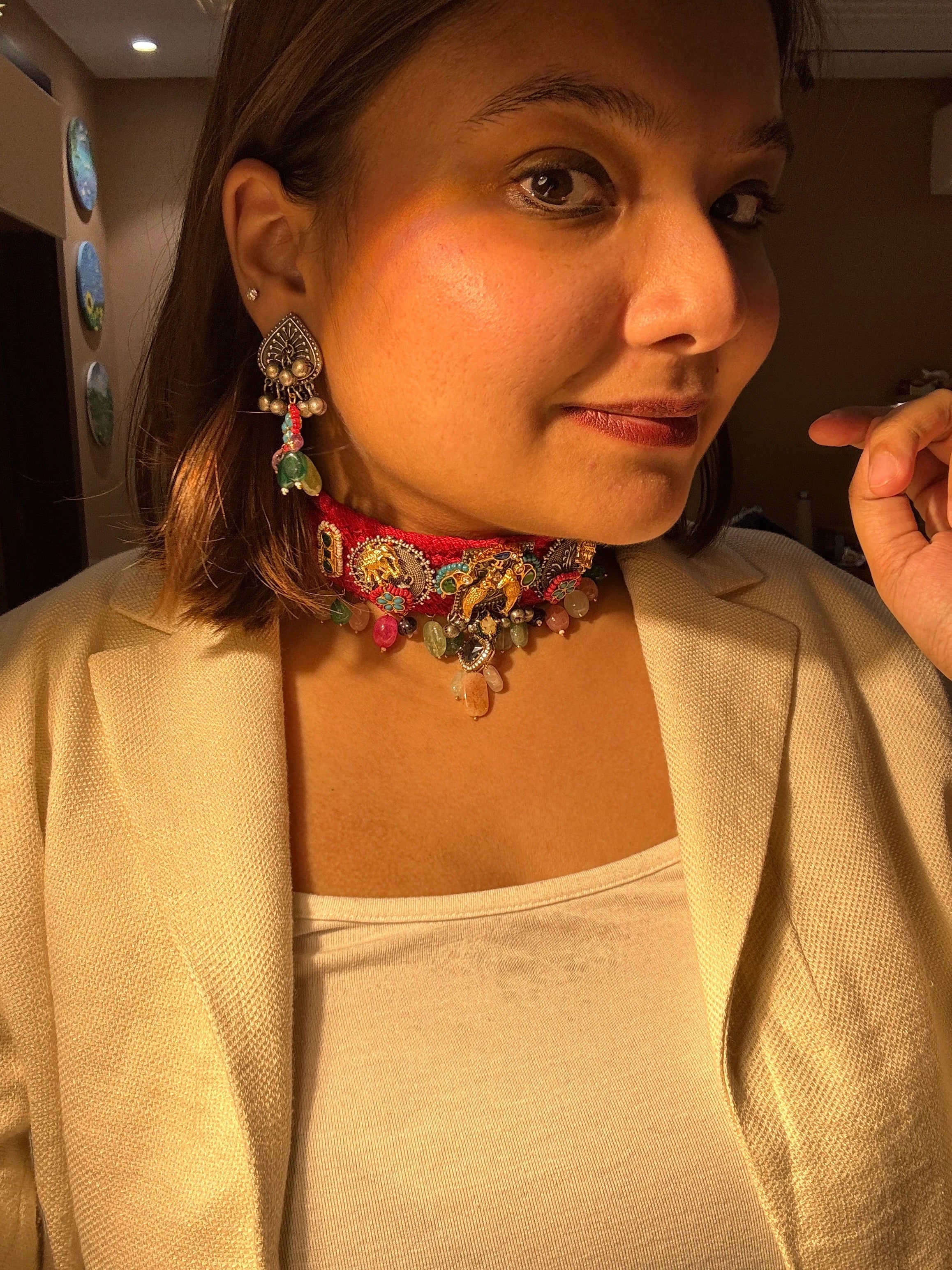 Ratnakar Choker With Red Patti
