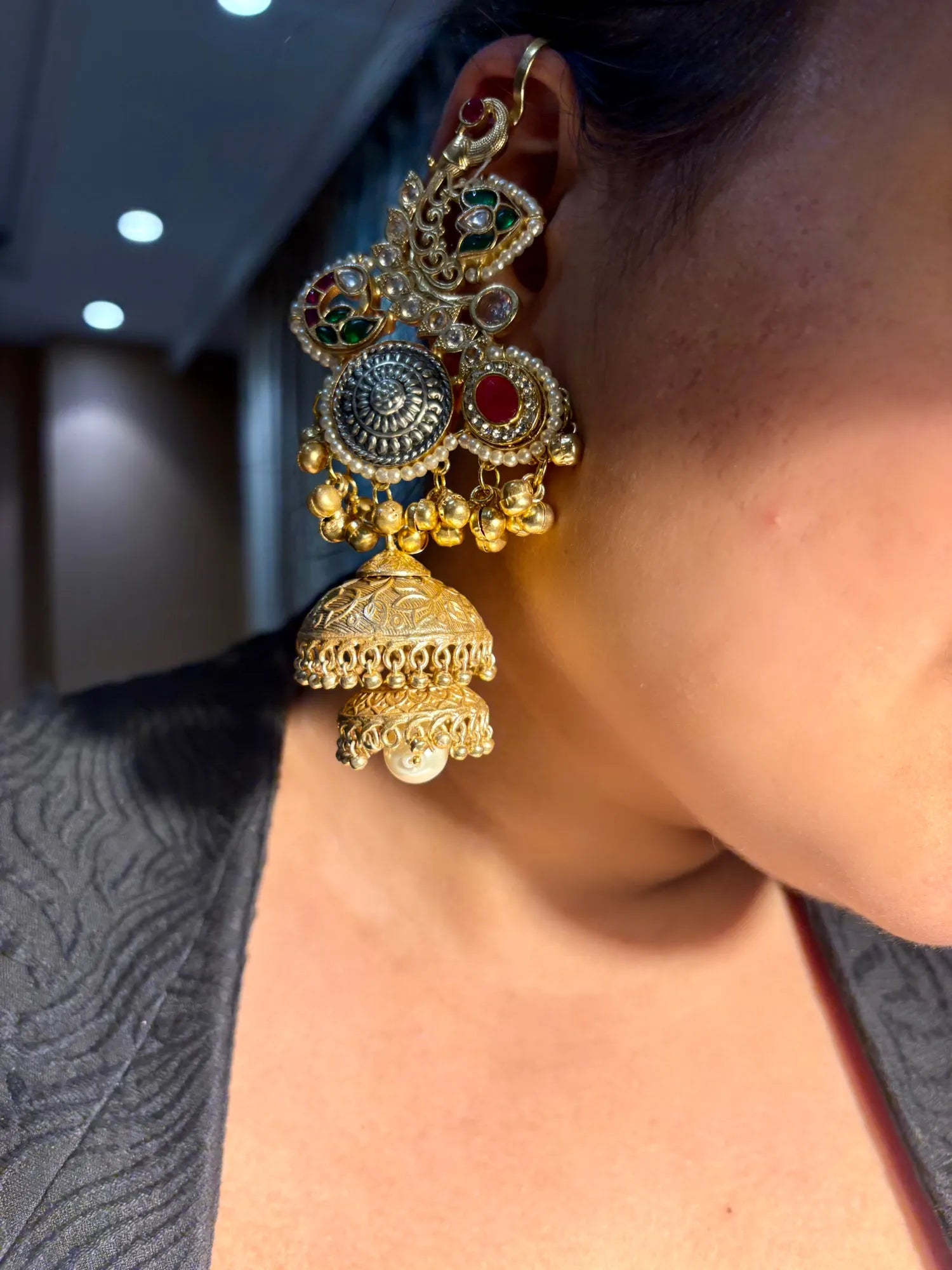 Kora Jhumka Earring