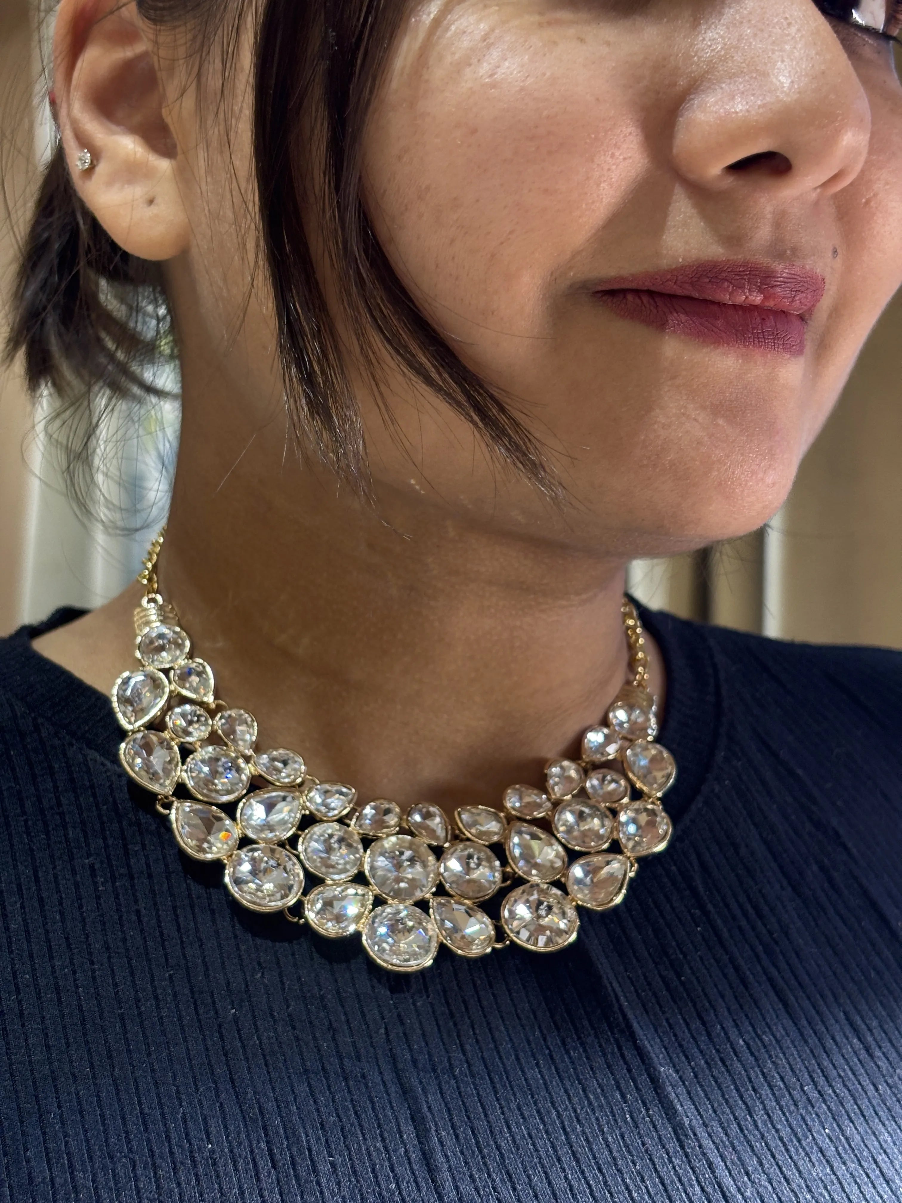 Crystal In Layers Necklace