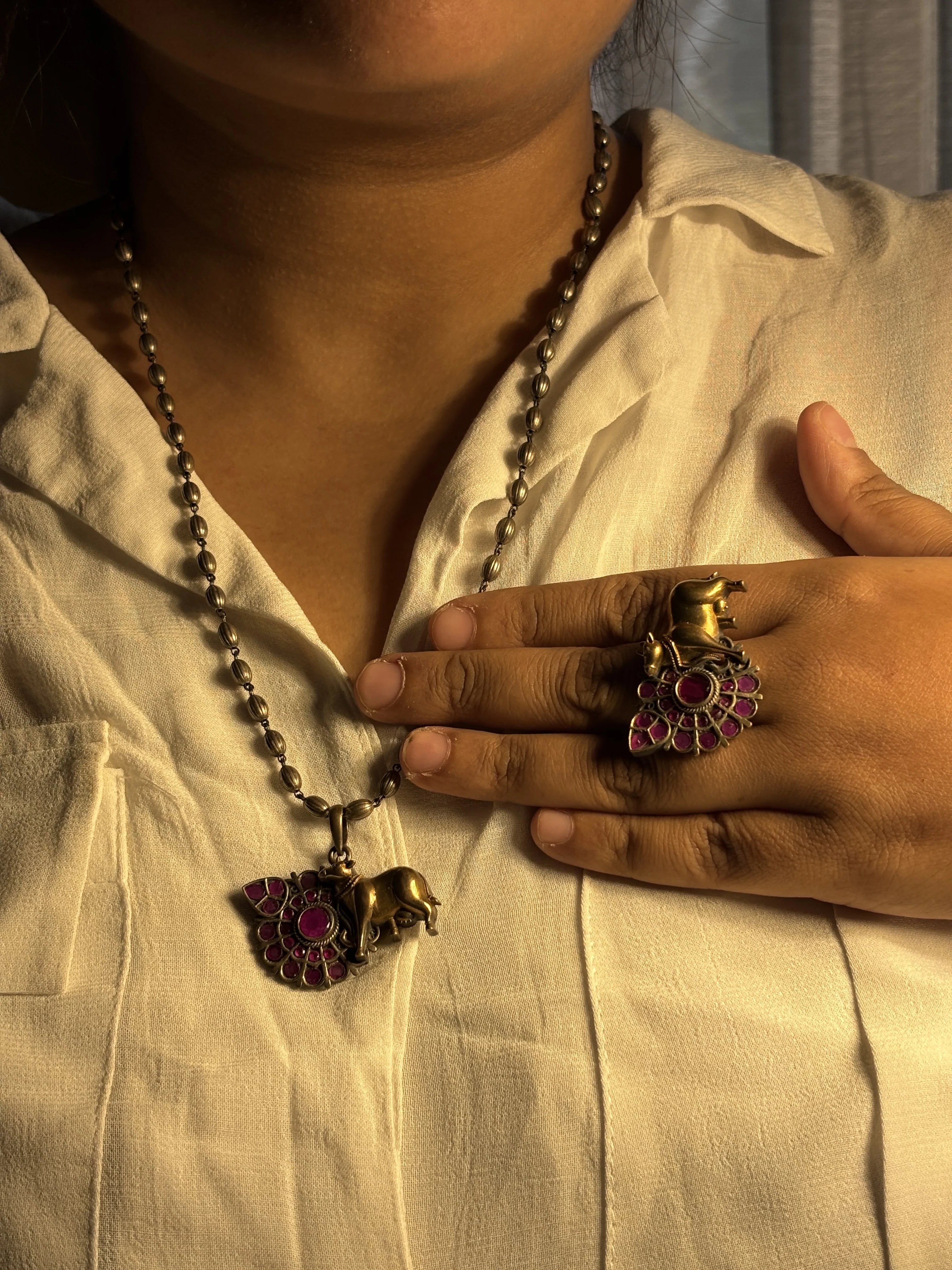 Noori Pendant and Ring