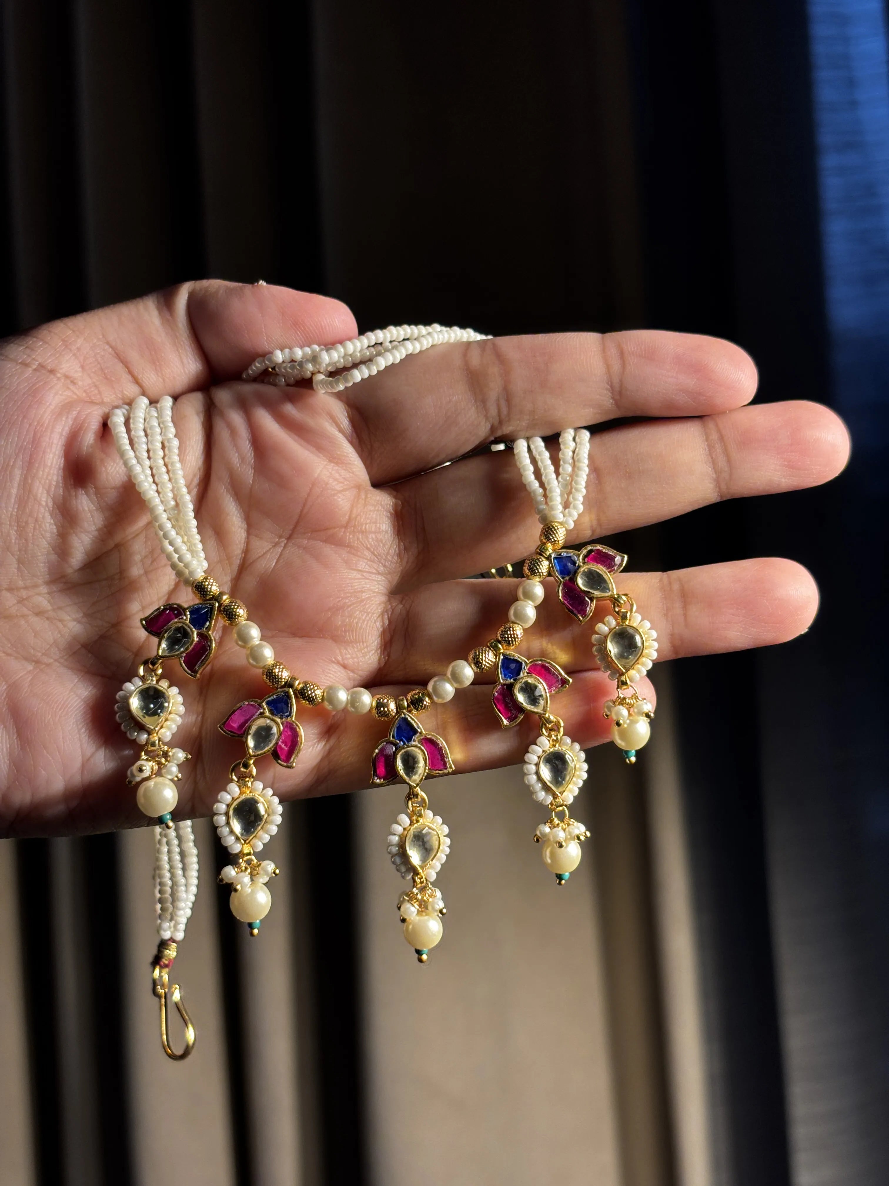 Meher Noor Pearl Drop Necklace Set