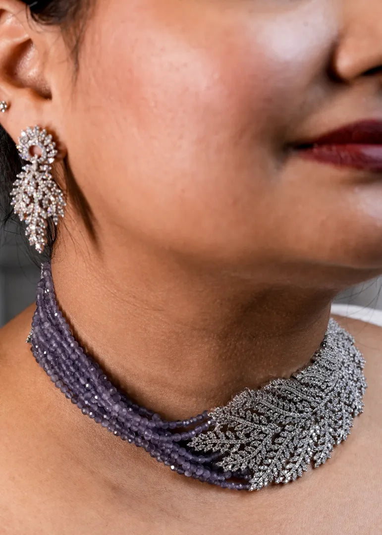 Birds of Feather Lavender Choker Set