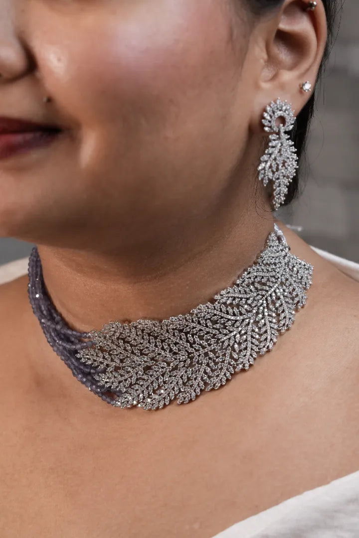 Birds of Feather Lavender Choker Set