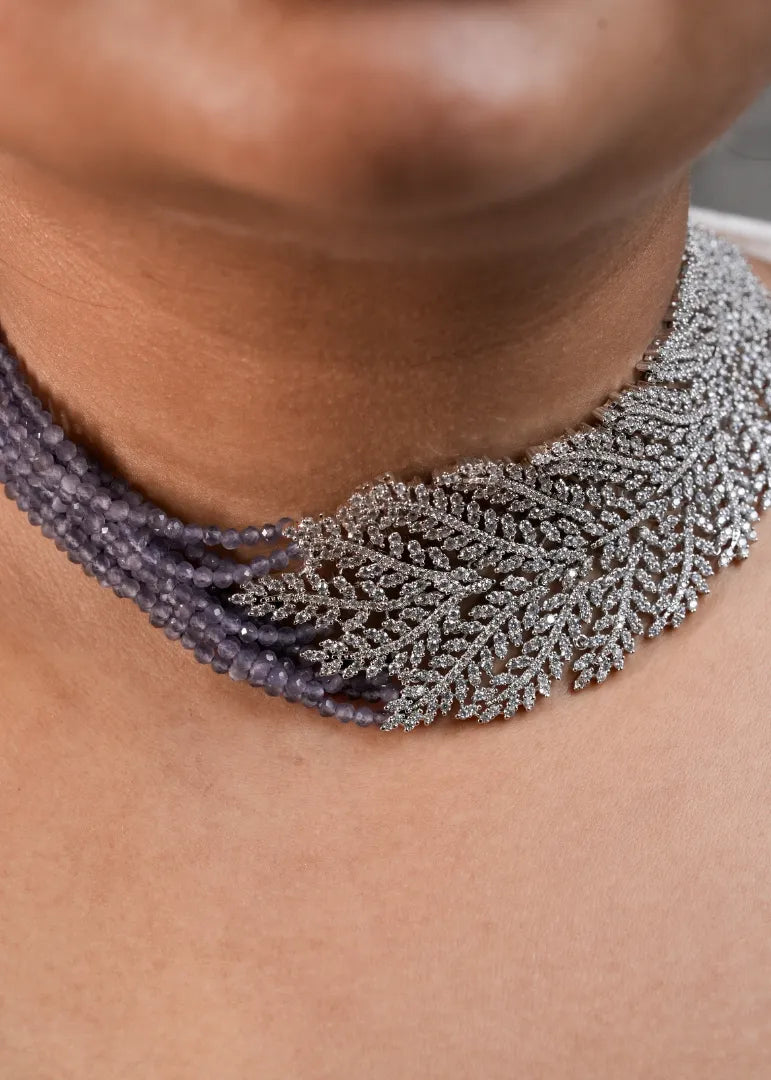 Birds of Feather Lavender Choker Set